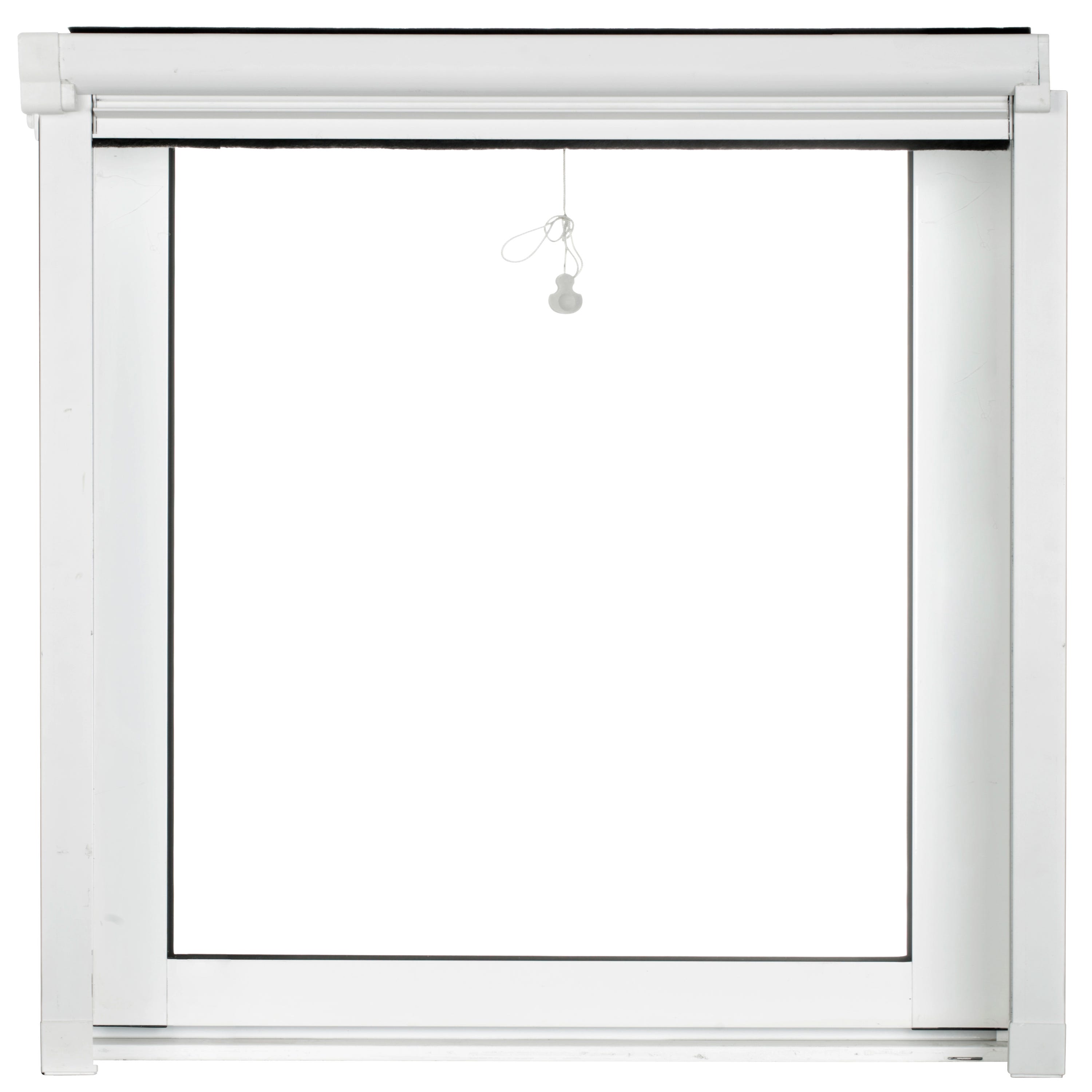 Marco de ventana con mosquitera (50 x 70 / 130 cm) Blanco y gris -  Cortina/Visillo/ Estor - Eminza