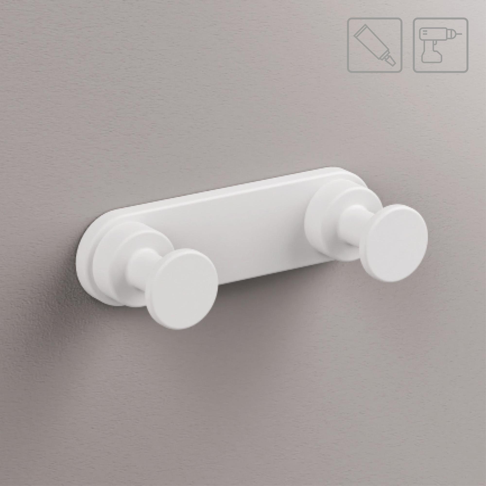 Percha de baño Architecture blanco mate Leroy Merlin