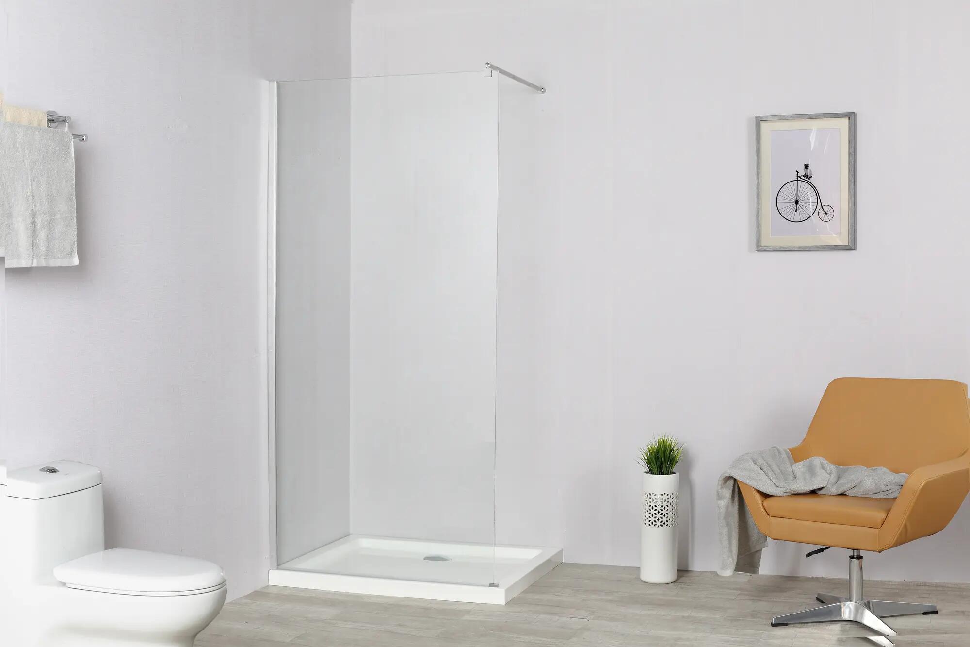Panel de ducha transparente cromado easy 100x195 cm