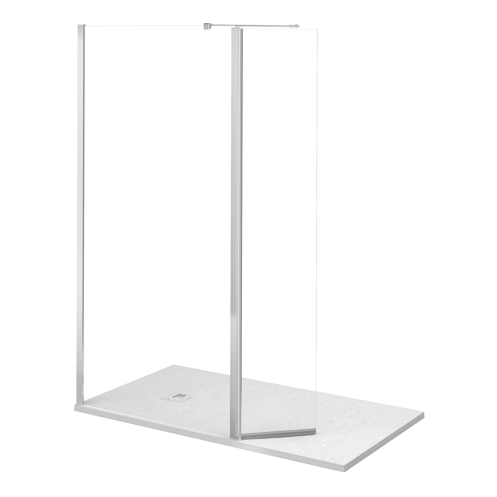 Deflector para panel ducha remix transparente perfil cromado 40 cm