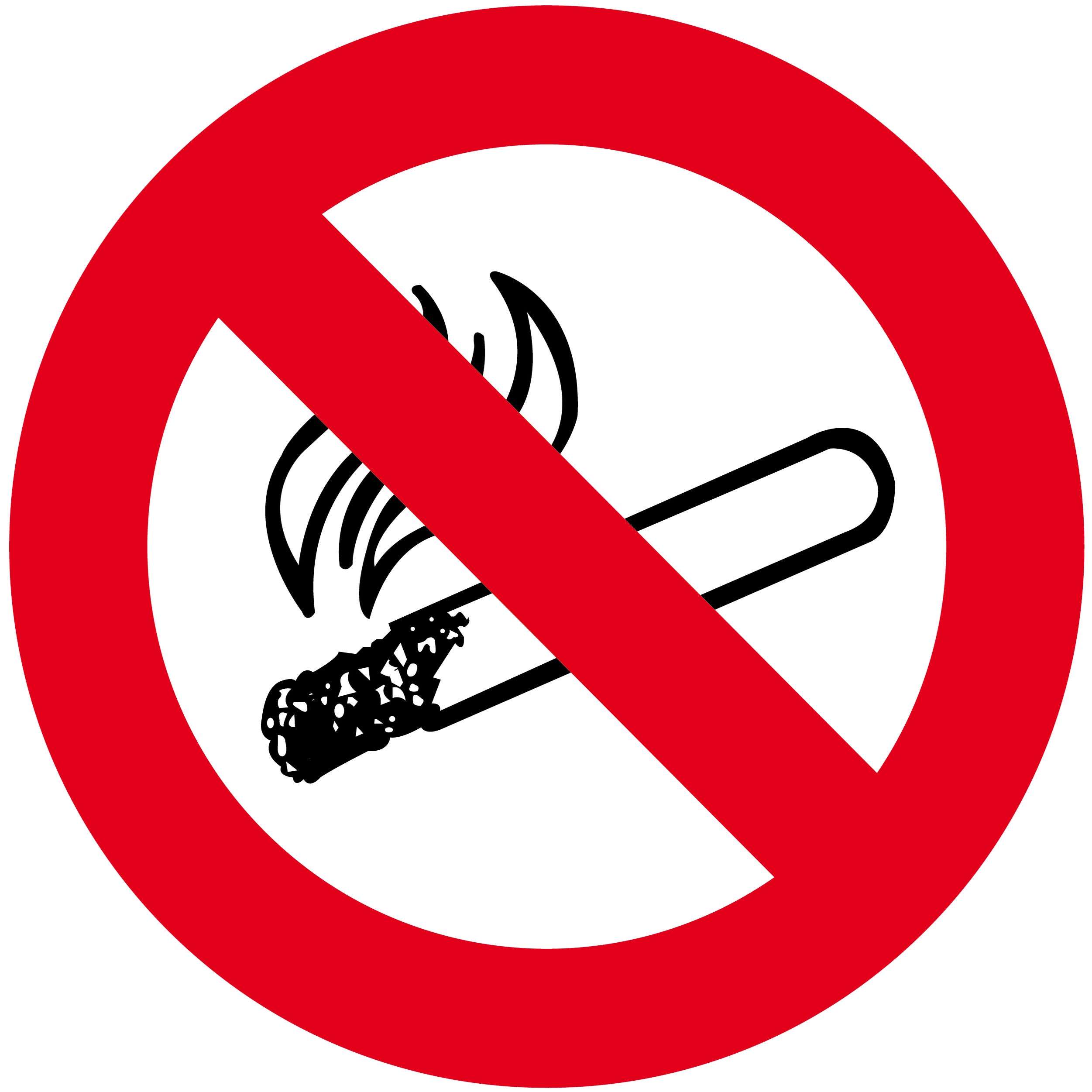 Cartel colgador Prohibido fumar, Espacio sin humo 21x29 cm A4