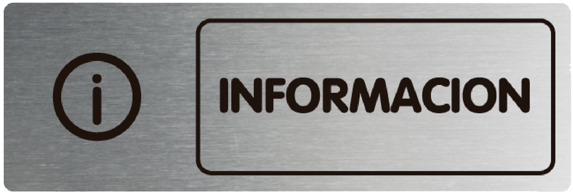 Placa aluminio información 18x5cm