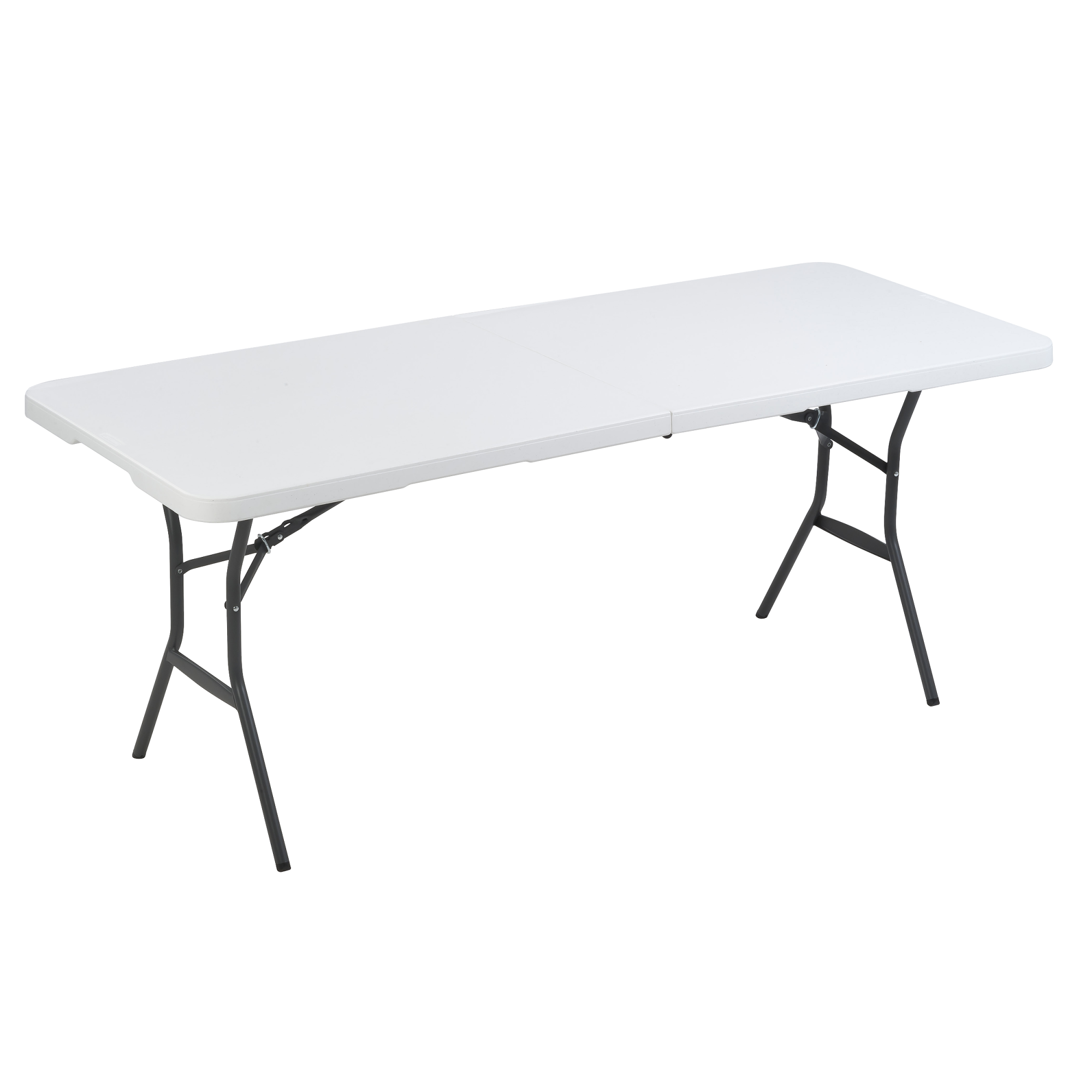 Mesa de jardín catering lifetime de acero blanco de 183x74x75 9 cm de la marca Sin marca