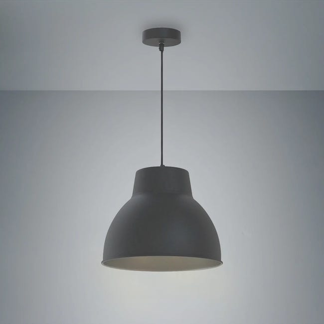 emulsión Cooperación Específico Lámpara de techo INSPIRE Mezzo negra 1 luz E27 31 cm | Leroy Merlin