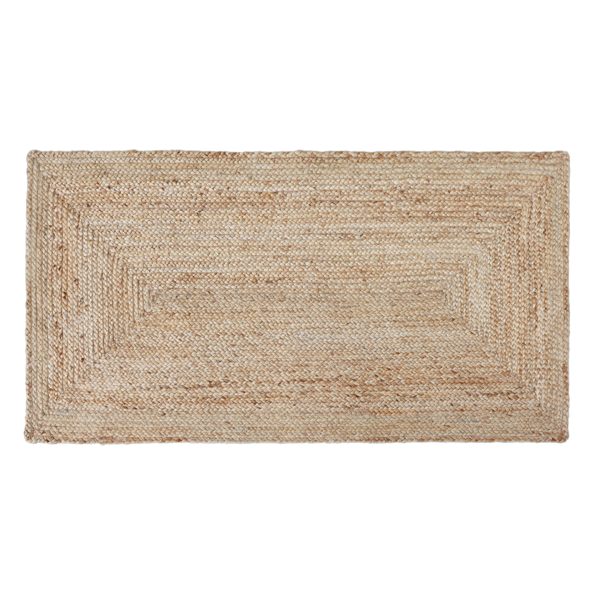 Alfombra pie de cama yute inspire yute ronda nt blanco rectangular 80x150cm de la marca Inspire