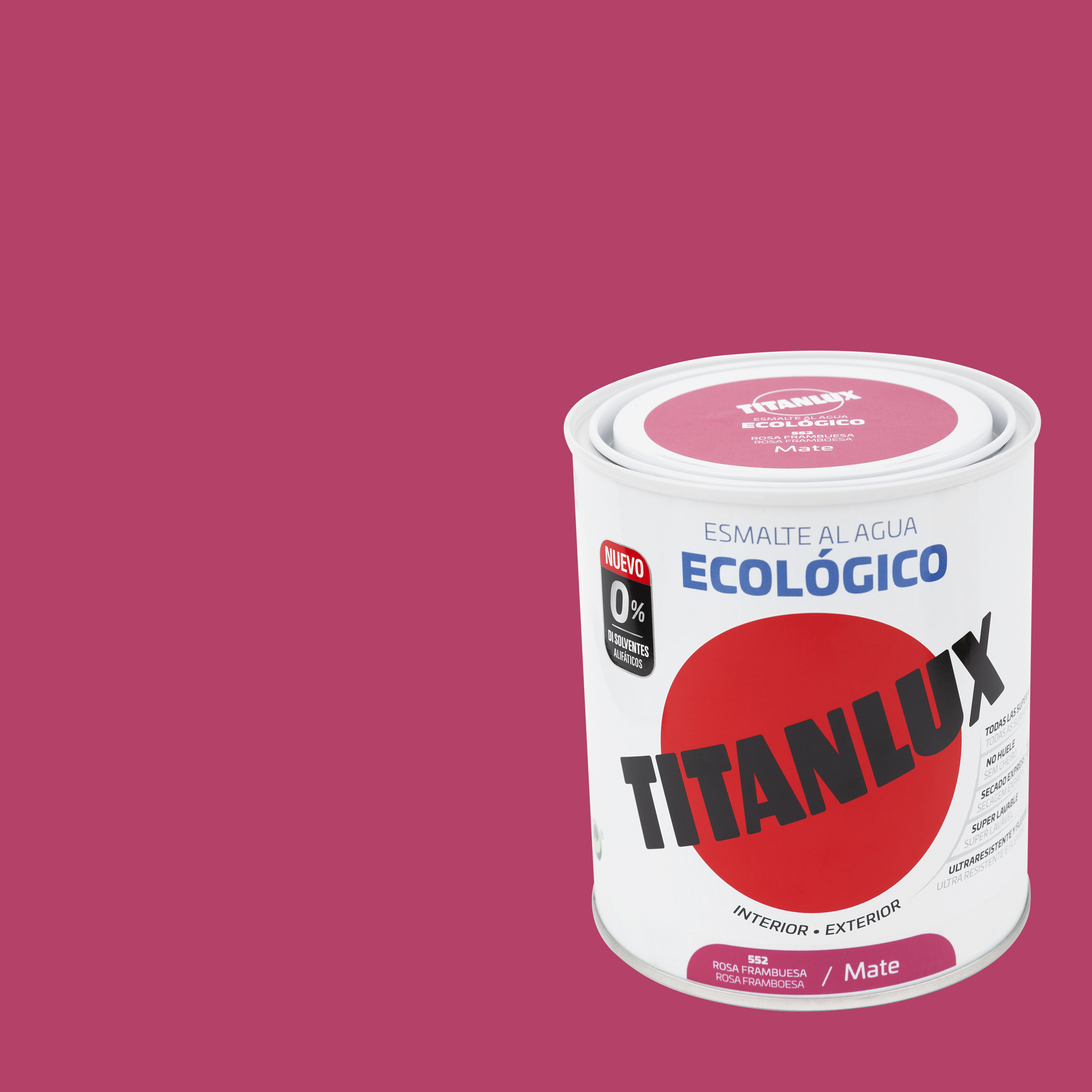 Esmalte al agua titanlux rosa frambuesa mate 0,75l
