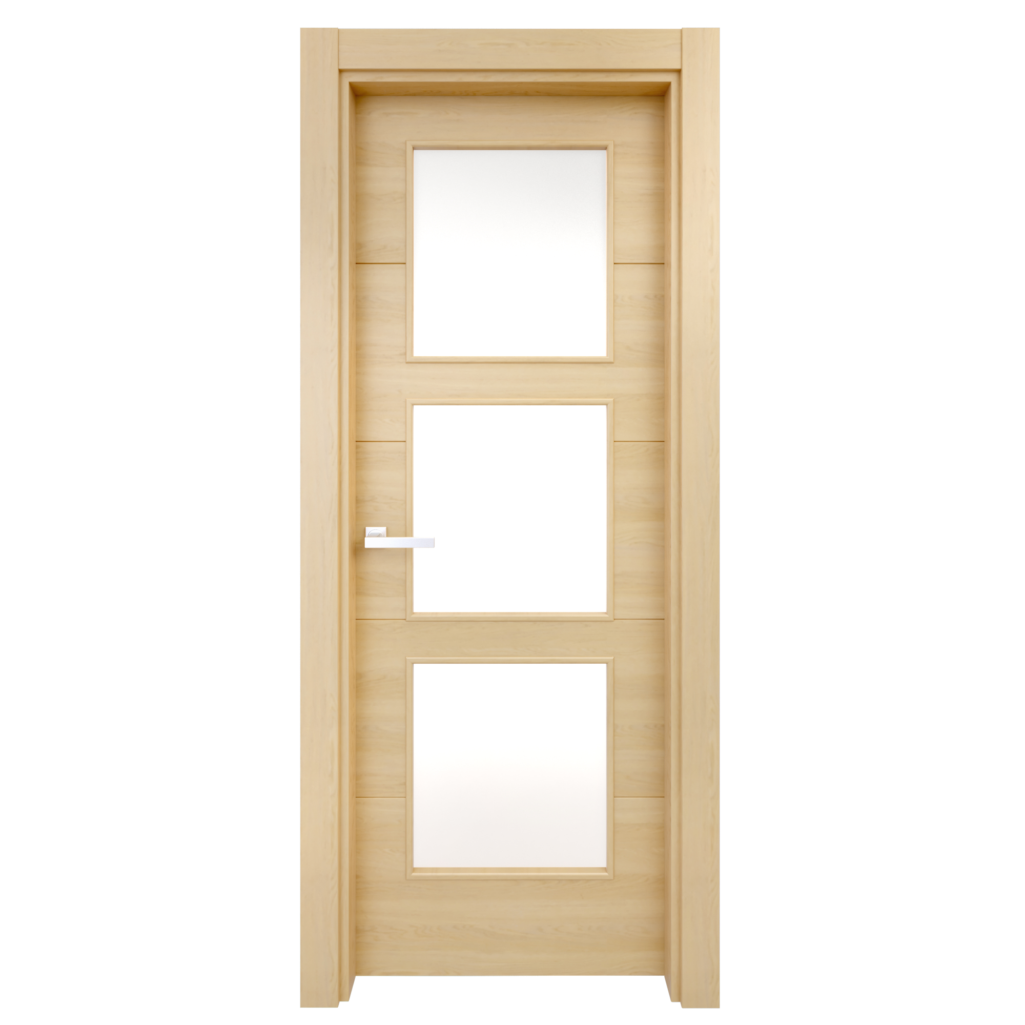Puerta berna roble miel apertura izquierda con cristal 82.5cm de la marca CASTALLA