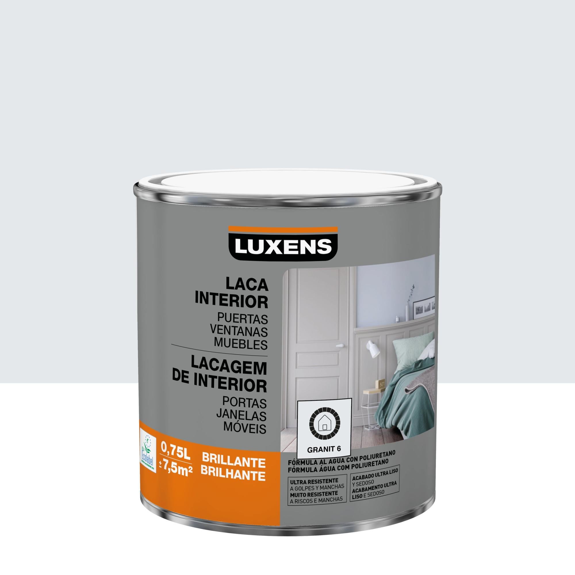 Esmalte laca interior LUXENS granit 6 brillo 0,75L Leroy Merlin