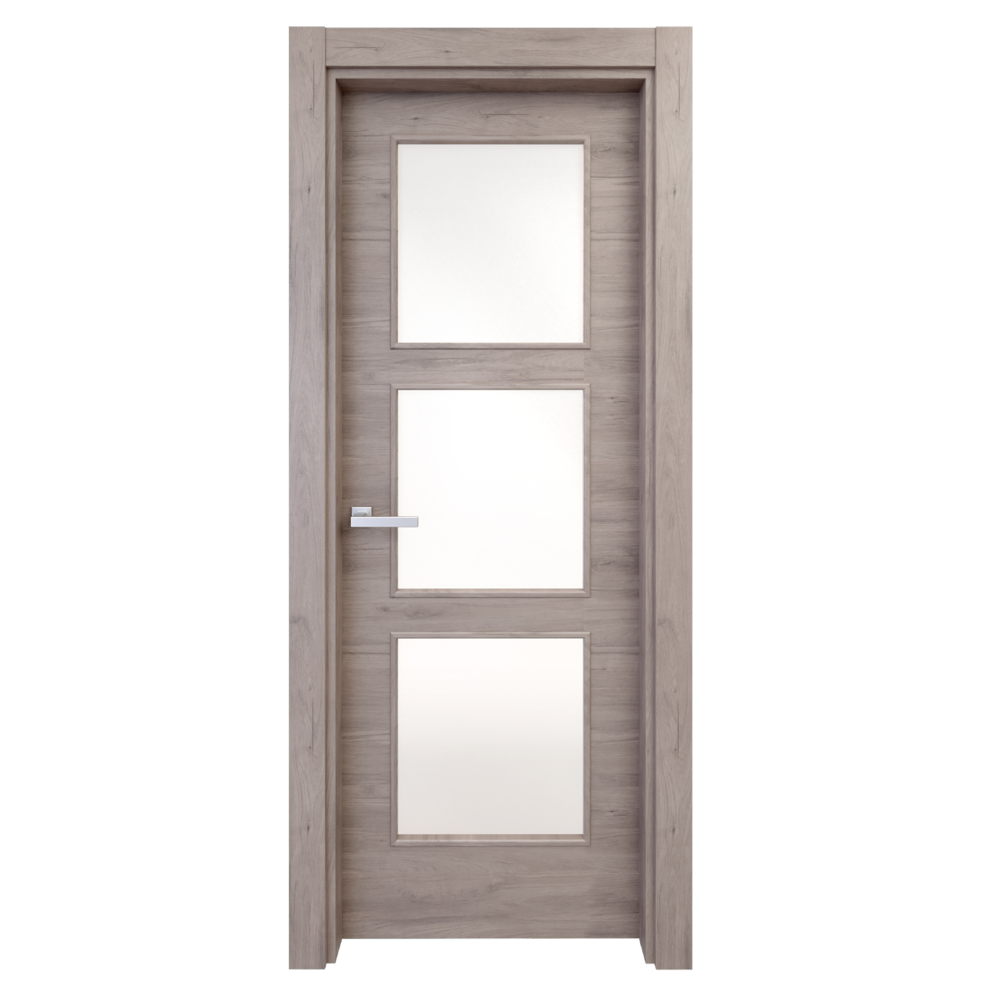Puerta oslo roble gris apertura izquierda con cristal 72.5cm de la marca CASTALLA