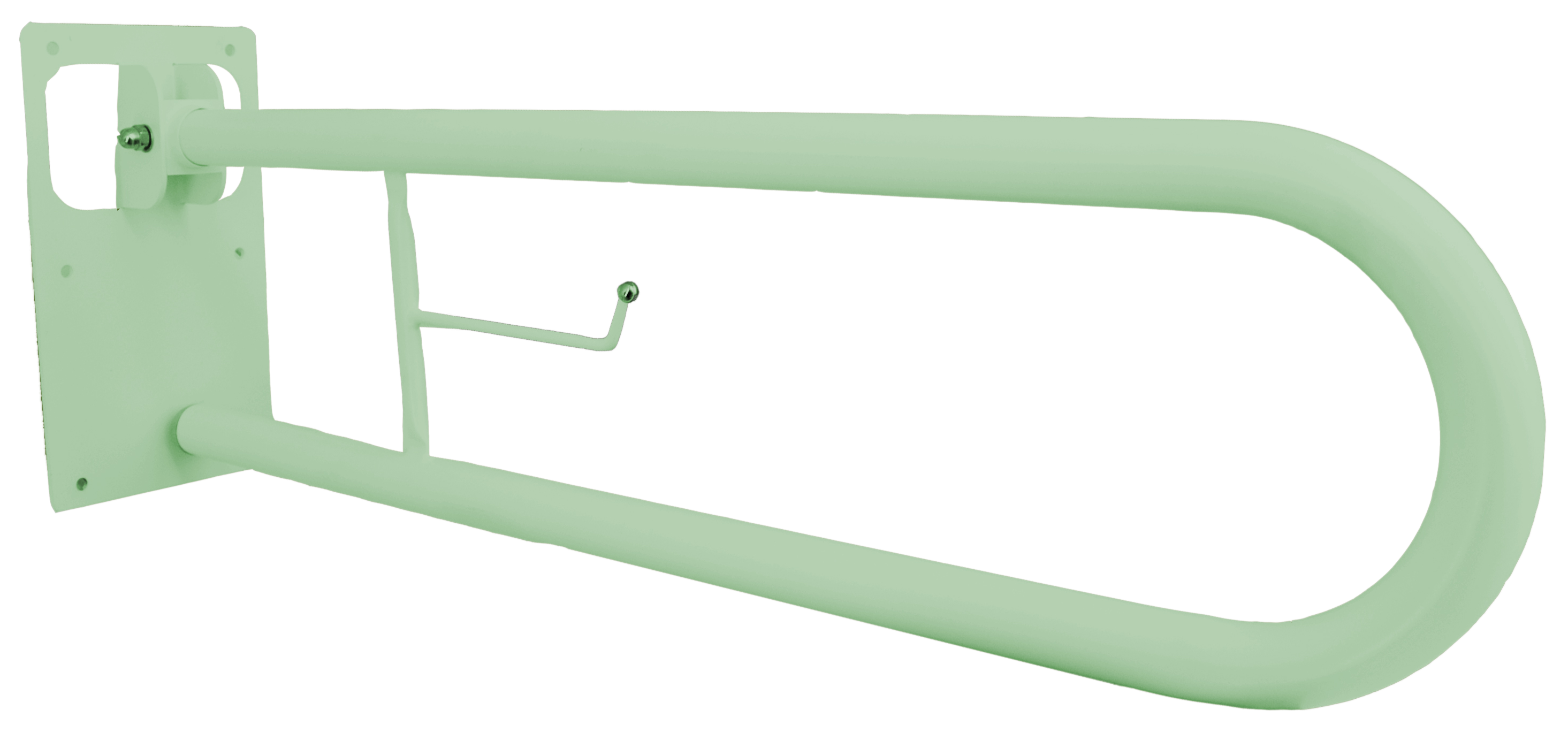 barra abatible y plegable para wc verde 27x73 x73 cm