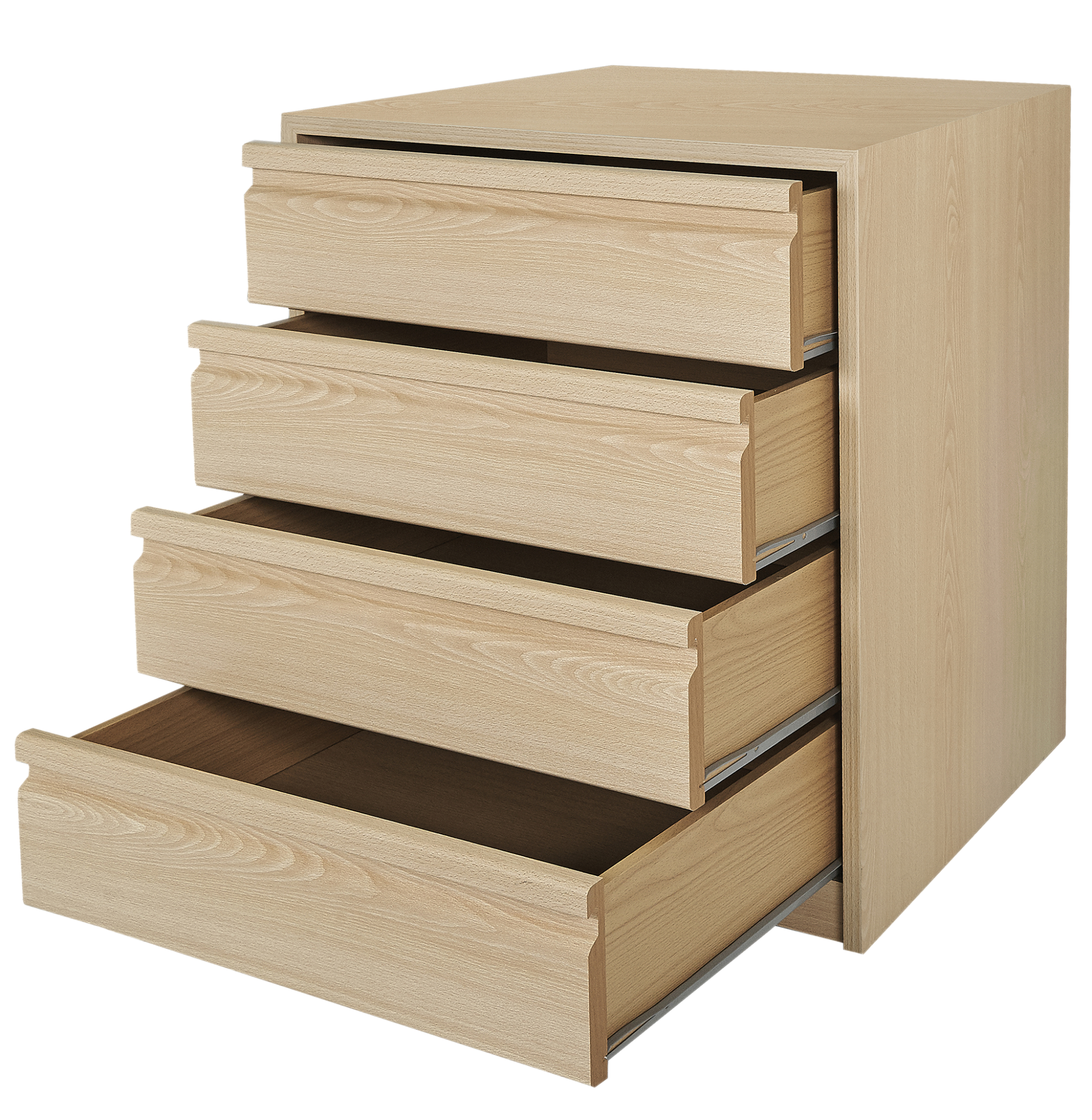 Cajonera 4 cajones Serie Montada haya 72x70x50cm (altoxanchoxfondo