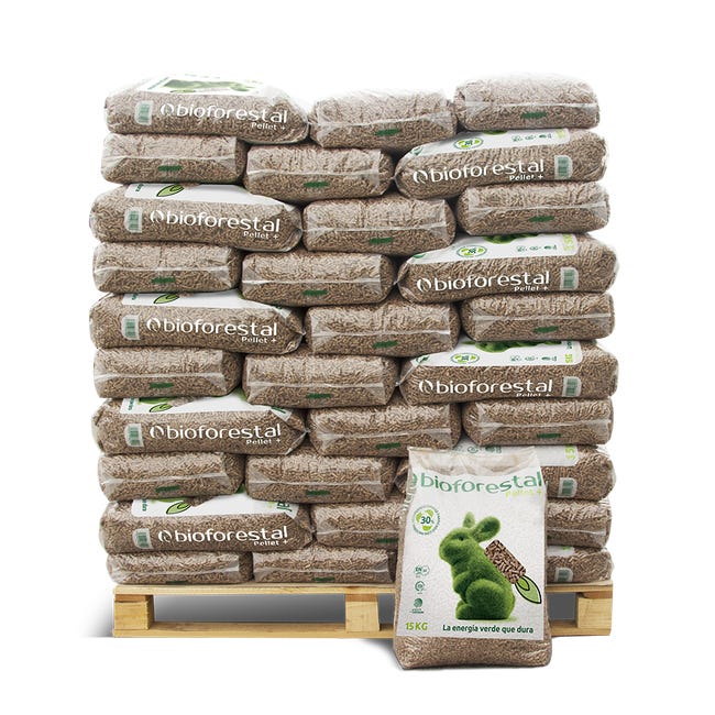 Palet de pellet Biowatio 70 sacos 15 Kg - Vagalume Energia Pellet