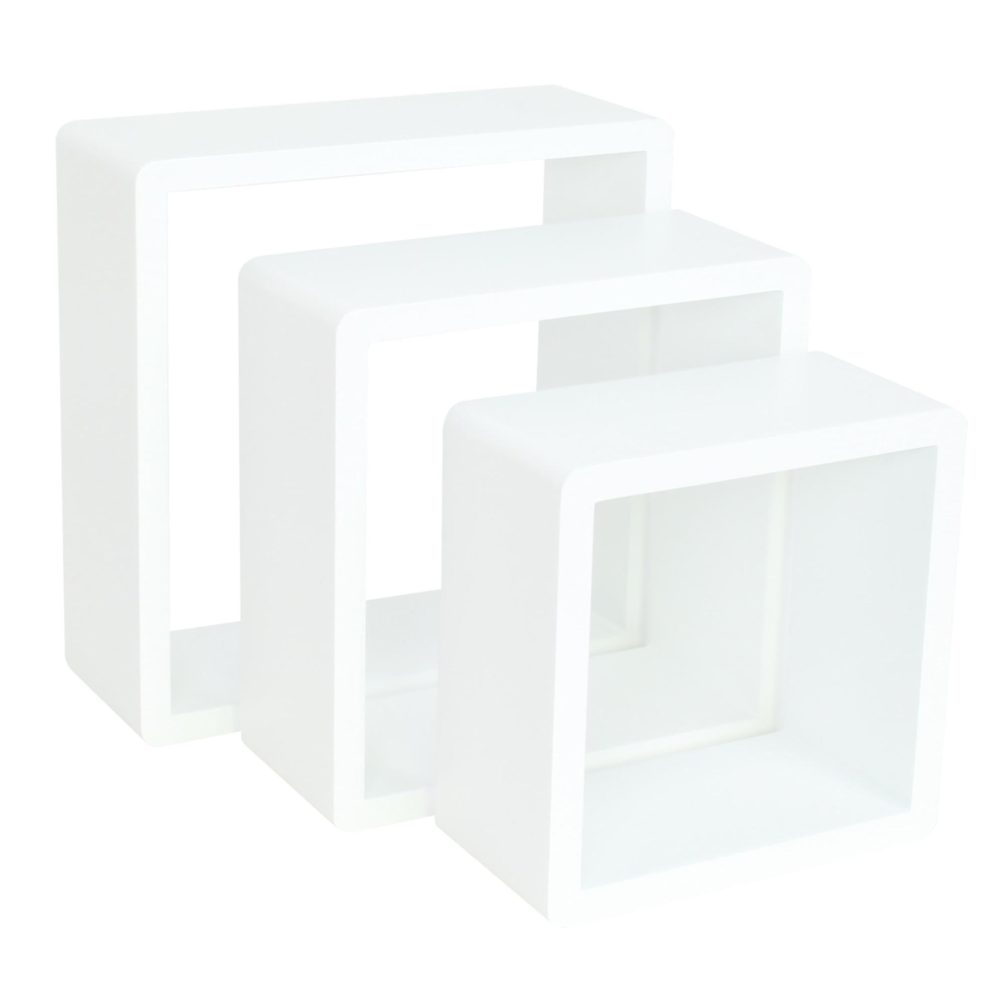 Pack 3 estantes cubo SPACEO blanco 28x28x10x1,5cm  (anchoxaltoxfondoxespesor)