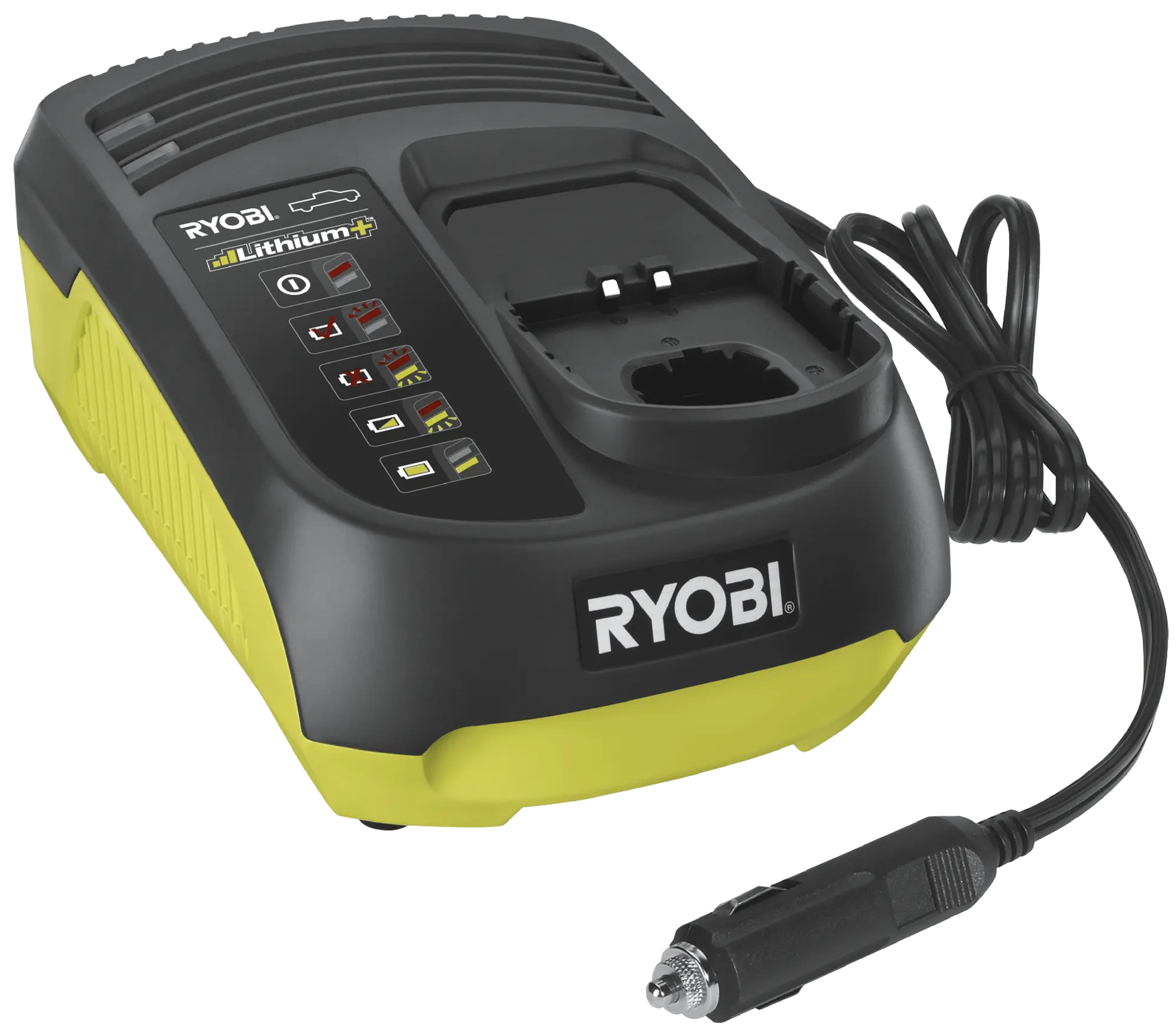 Cargador batería coche ryobi 18v y 1,8 ah indicador de carga y carga rápida