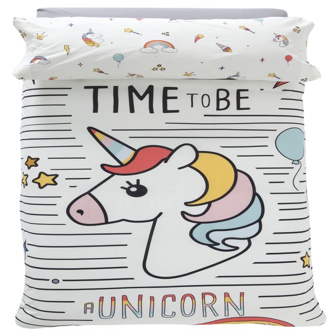 nórdica Unicornio infantil algodón hilos multicolor para cama de cm | Merlin