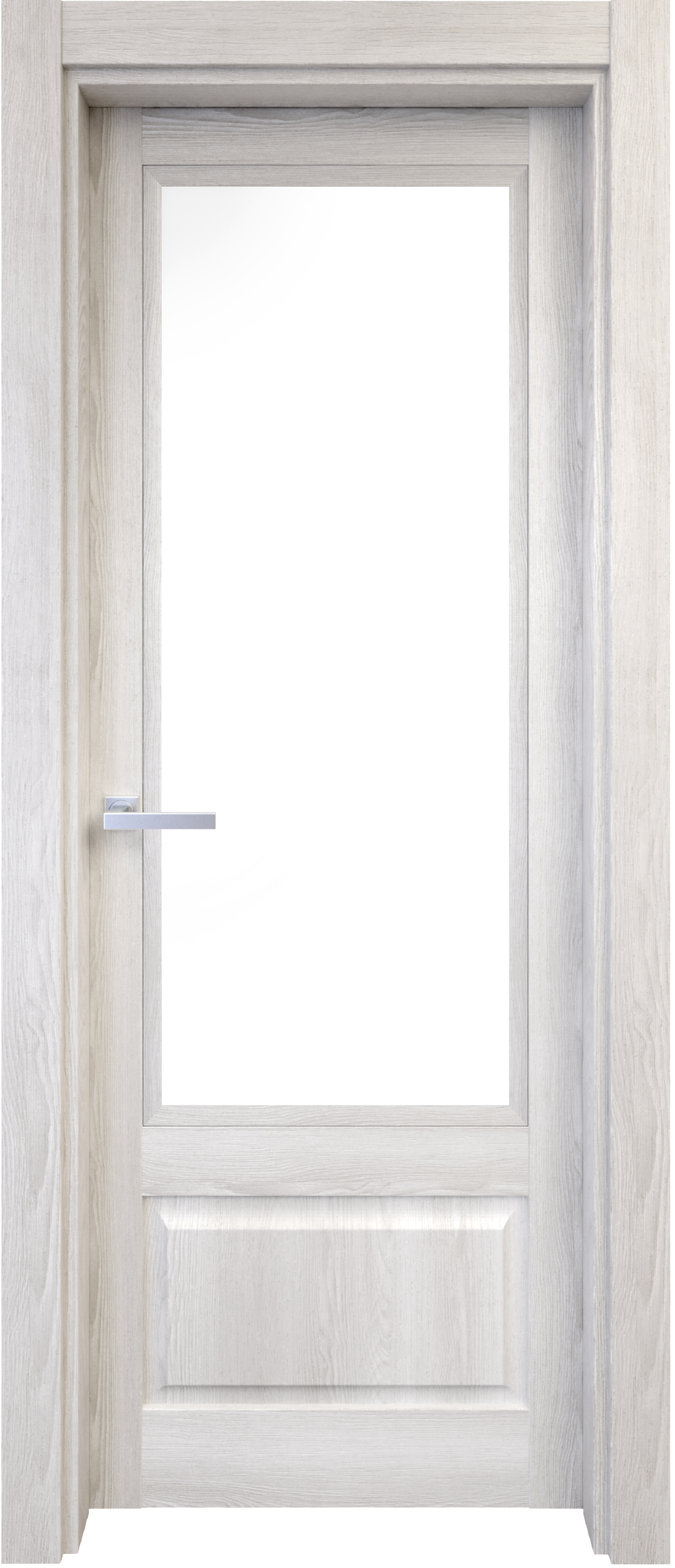 Puerta abatible sofia blanca line plus con cristal blanco izquierda de 82.5