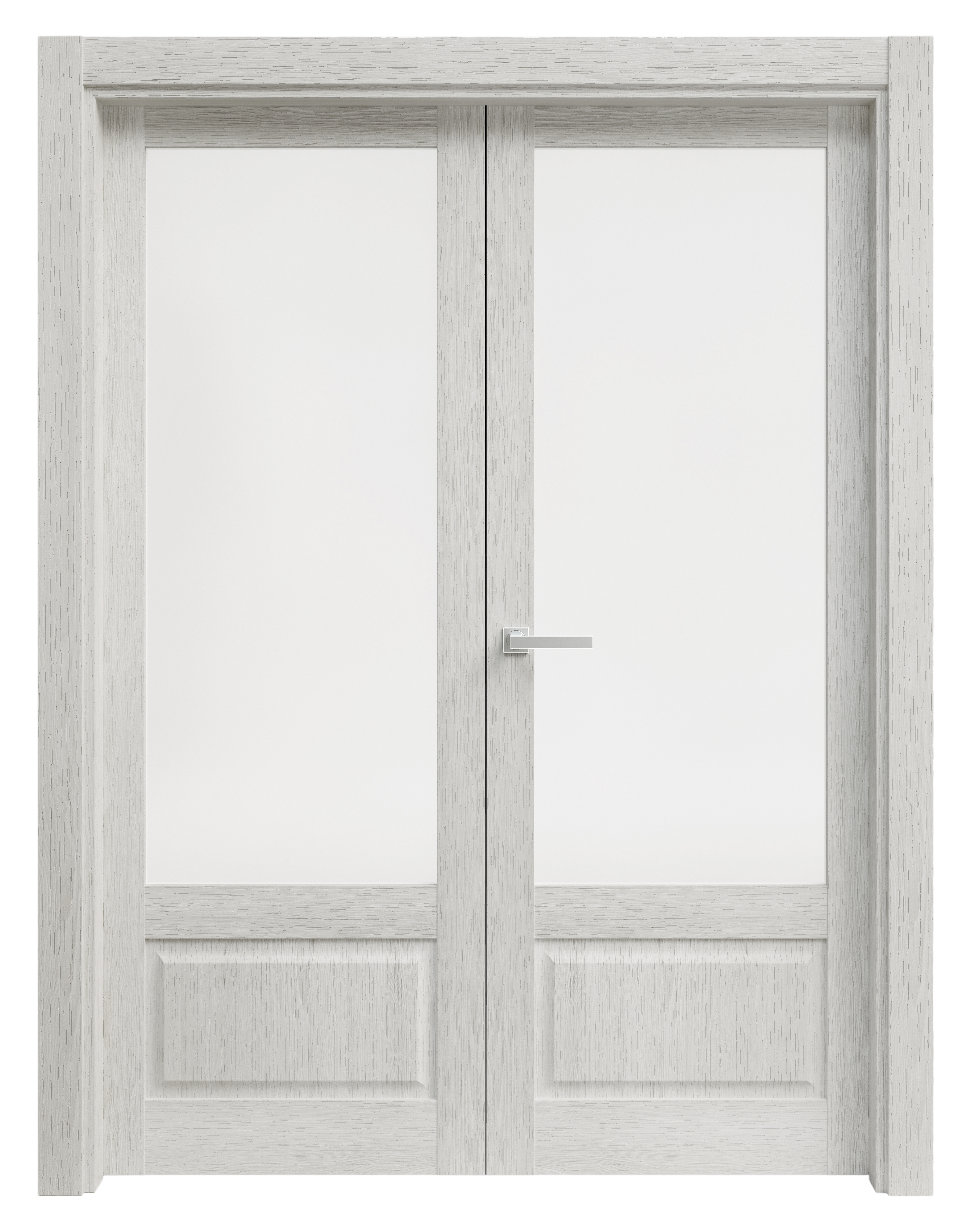 Puerta abatible sofia blanca line plus con cristal blanco izquierda de 145 c