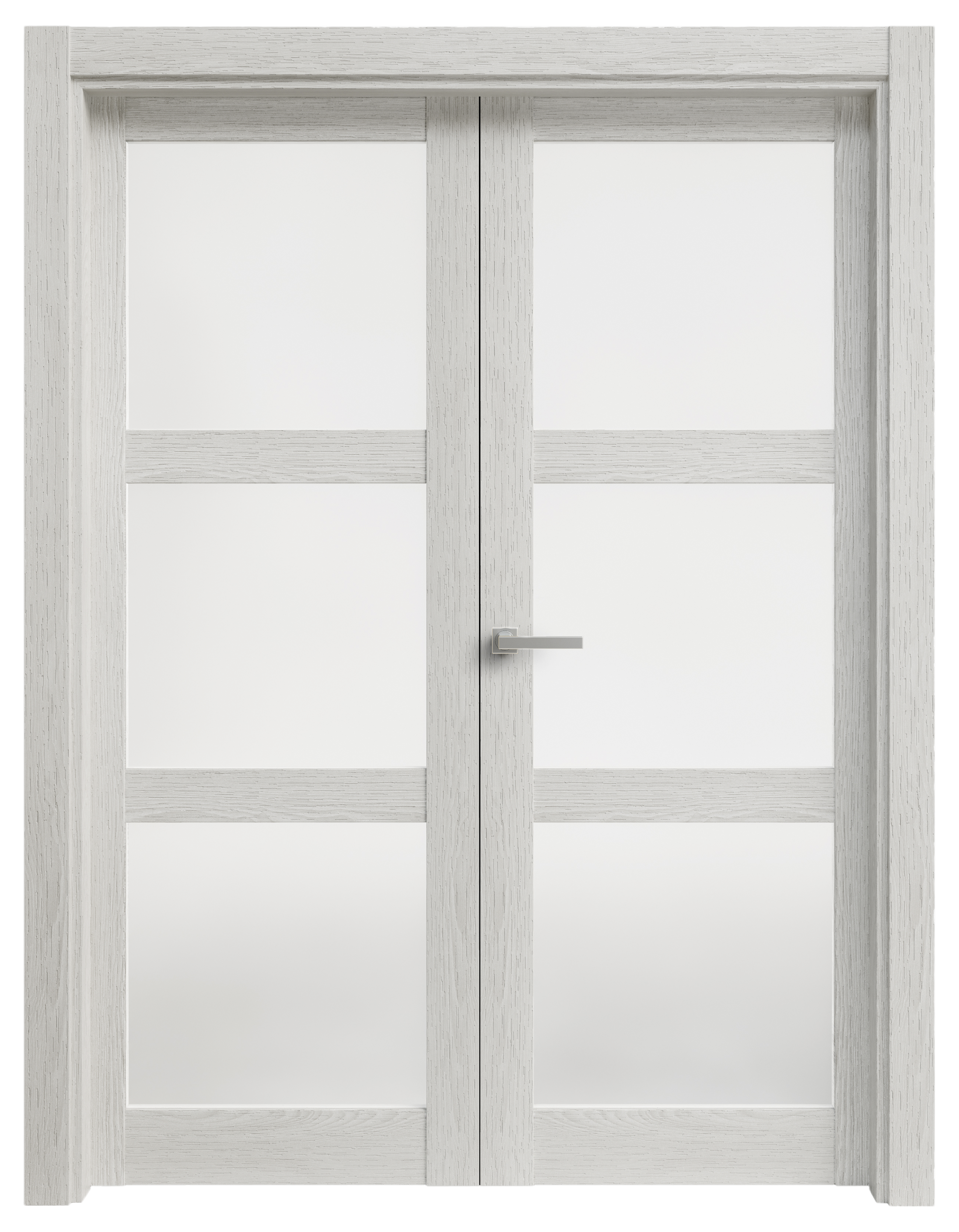 Puerta interior abatible moscu blanco line plus apertura izda con cristal 125cm
