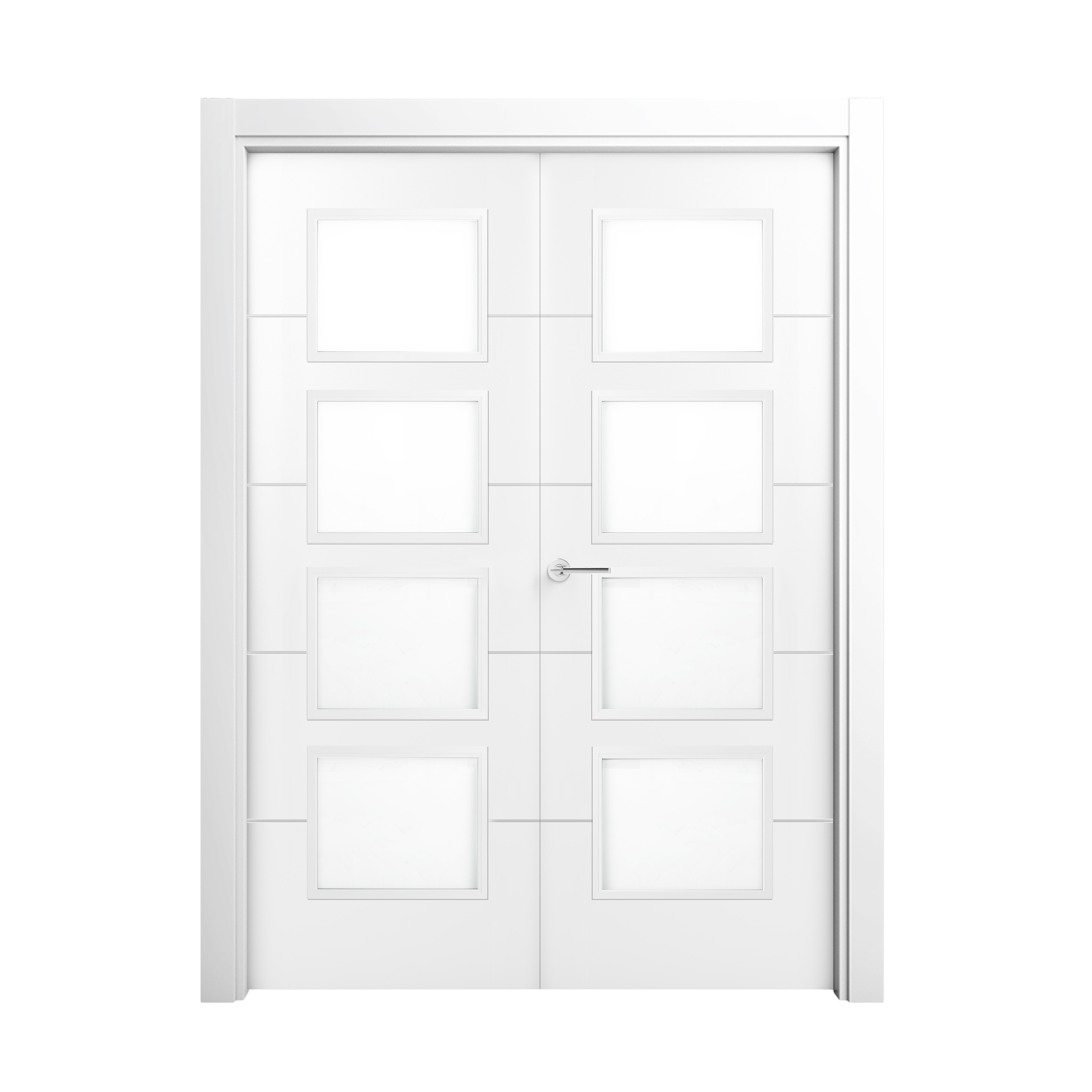 Puerta abatible lucerna blanca premium apertura derecha de 9x105 cm