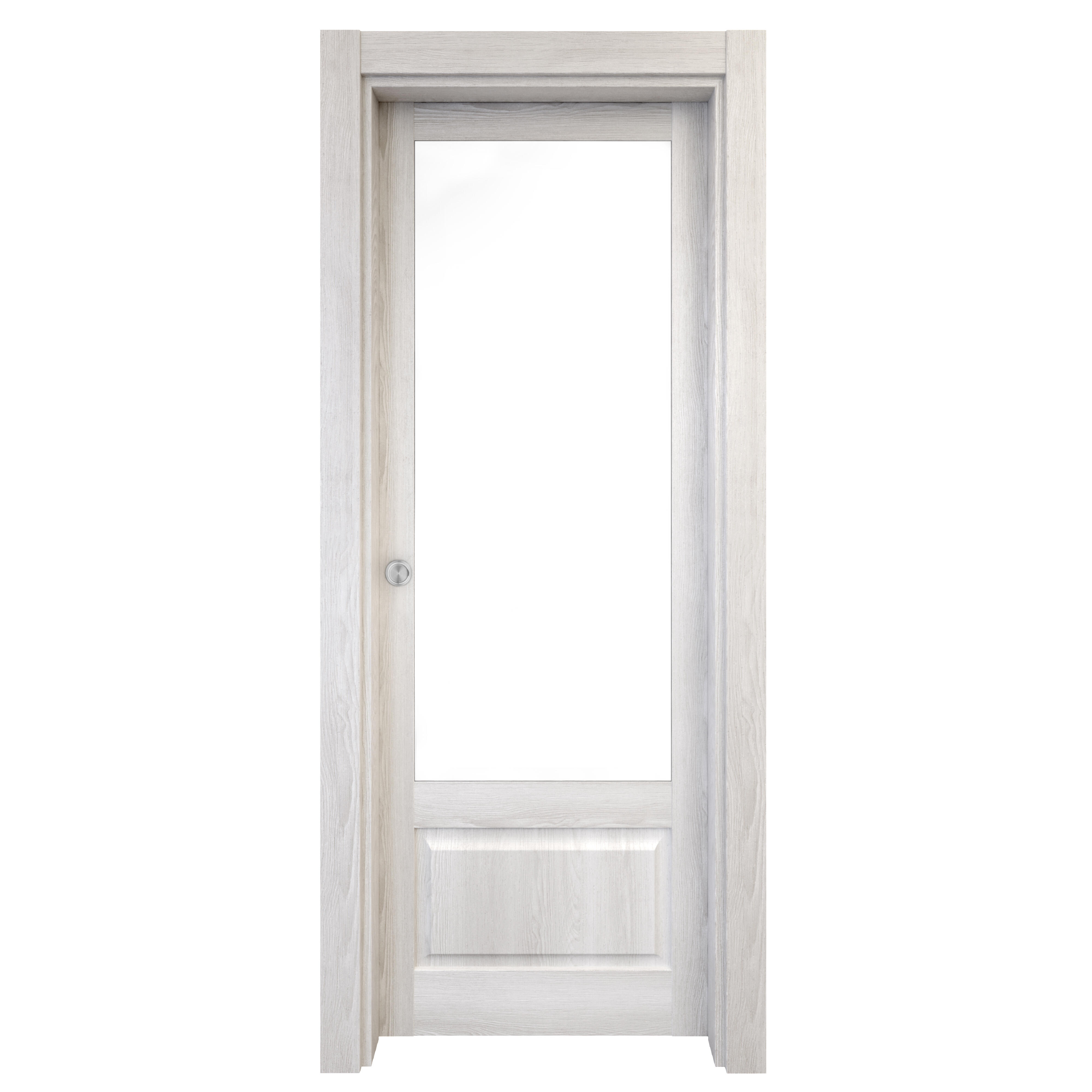 Puerta corredera sofia blanca line plus blanco con cristal de 82.5x203cm