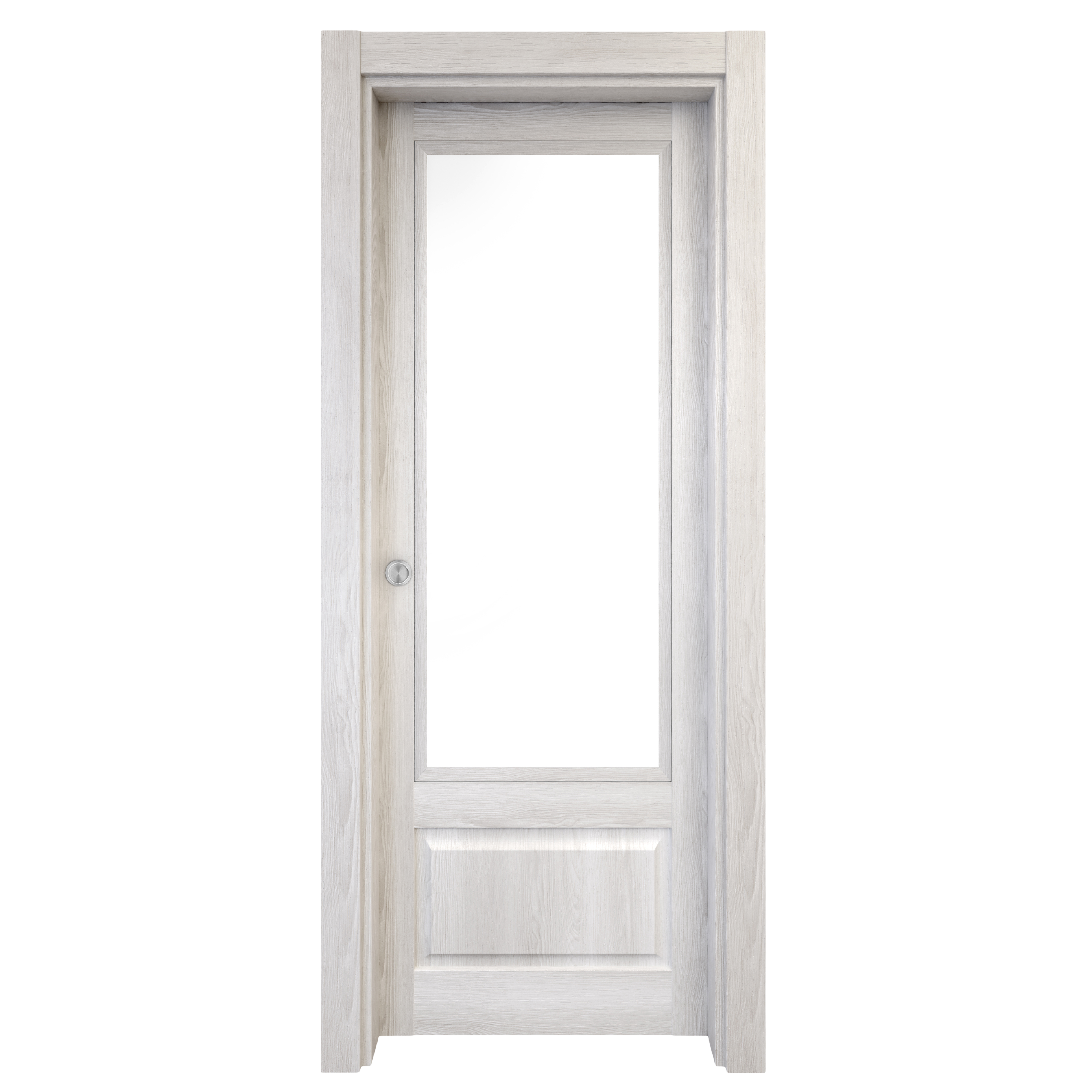 Puerta corredera sofia blanca line plus blanco con cristal de 72.5x203cm