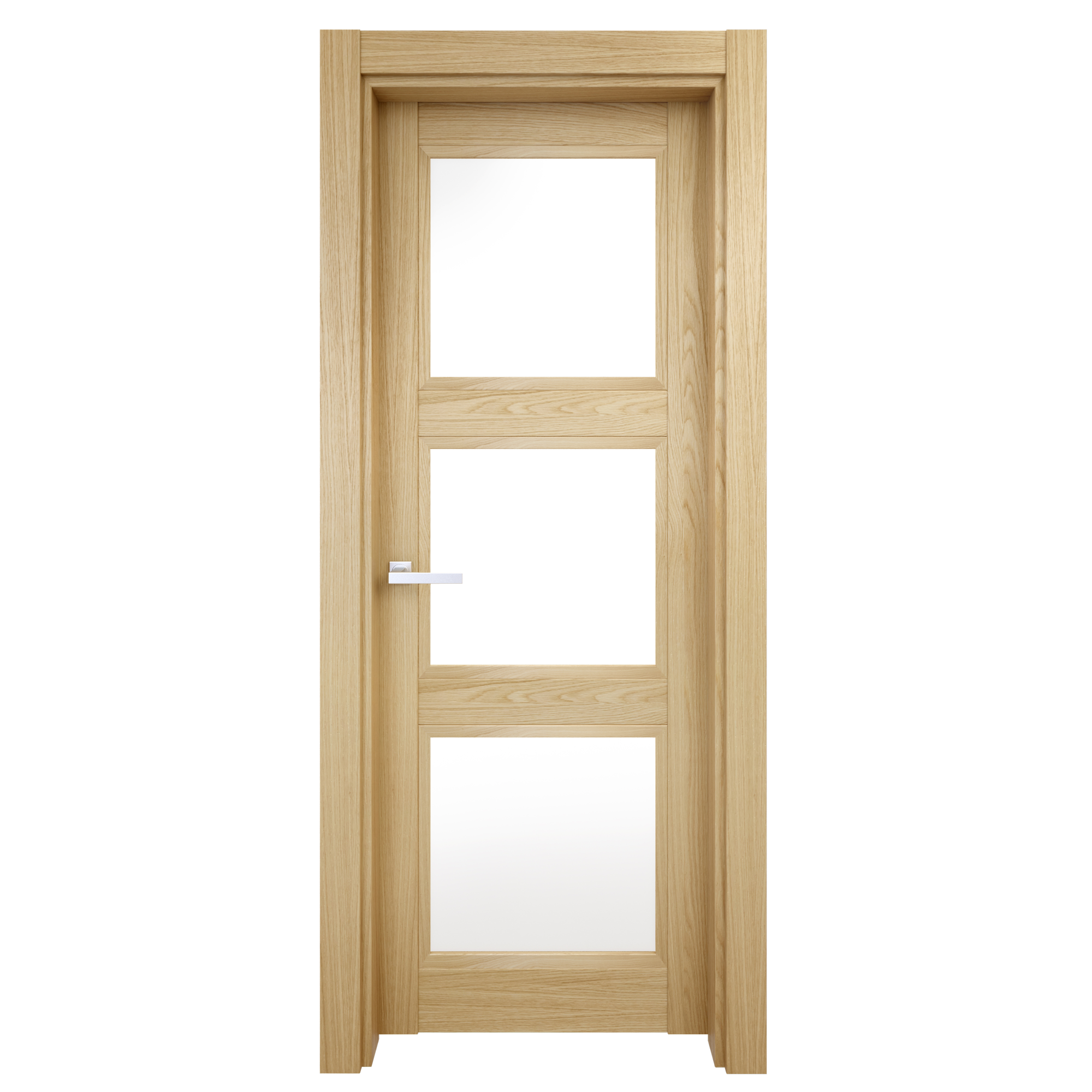 Puerta moscu plus roble apertura izquierda con cristal 82.5cm de la marca CASTALLA