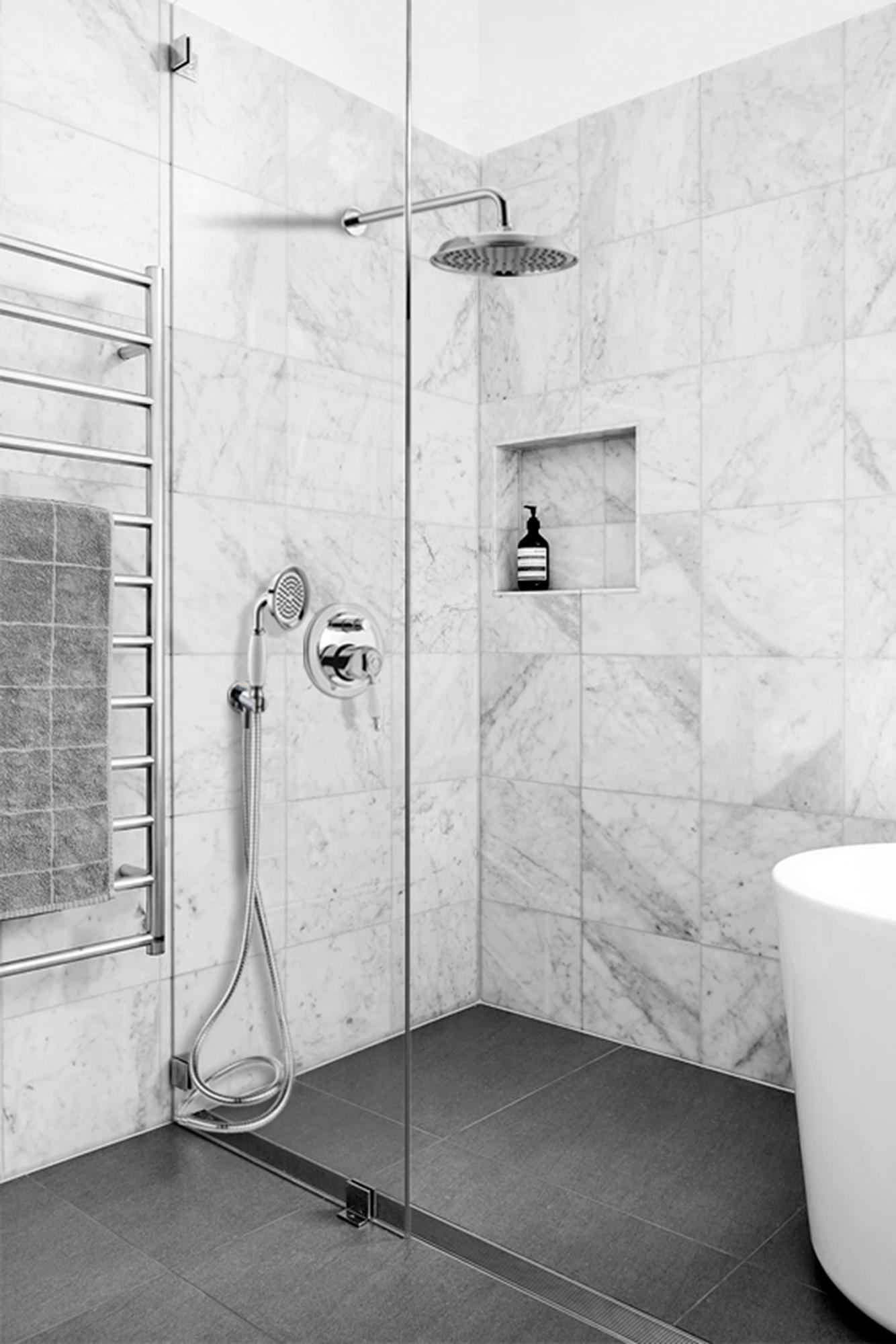 Conjunto de ducha empotrado monomando huber oxford cobre de la marca HUBER