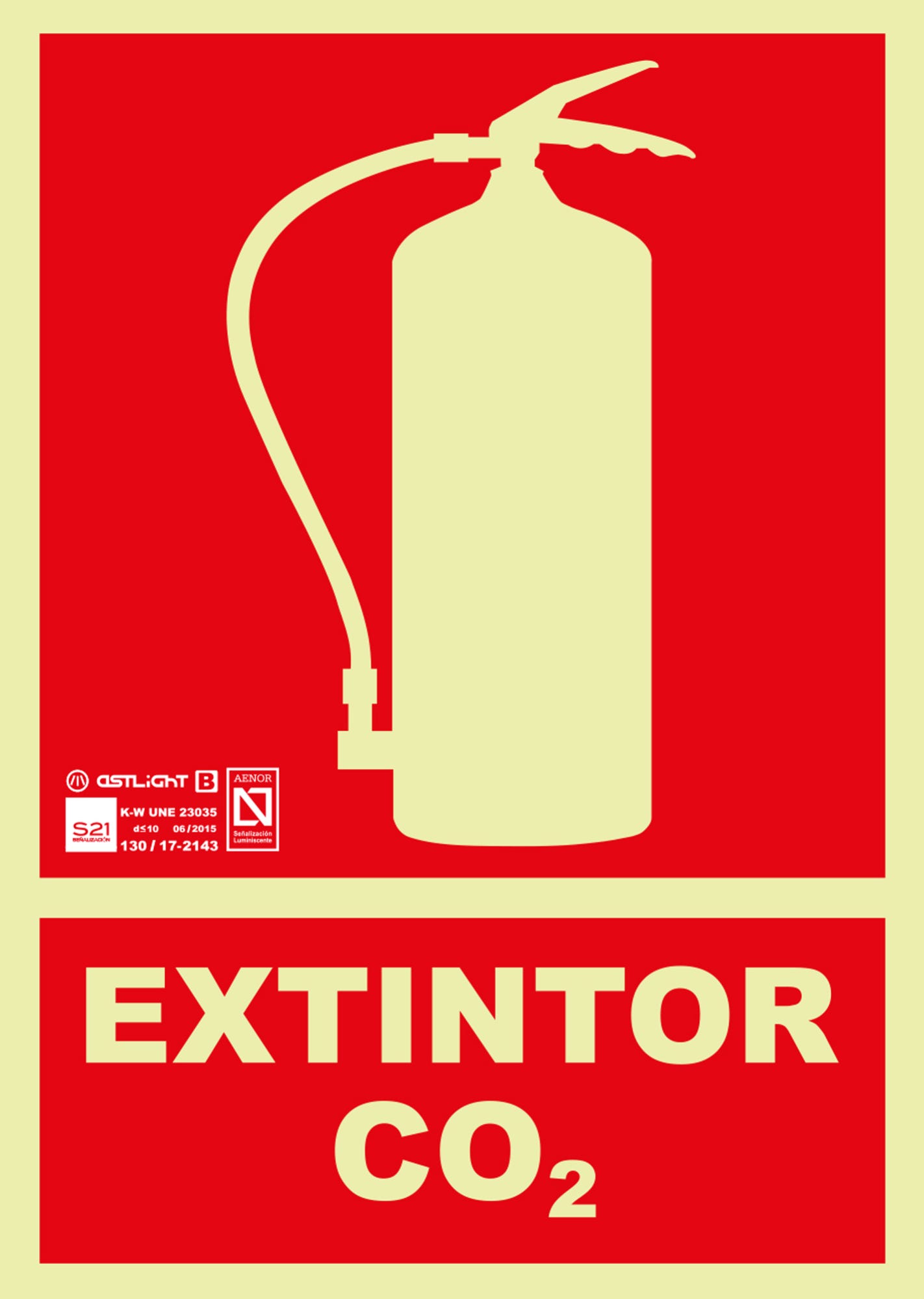 Cartel Pvc Extintor Co2 29X21Cm