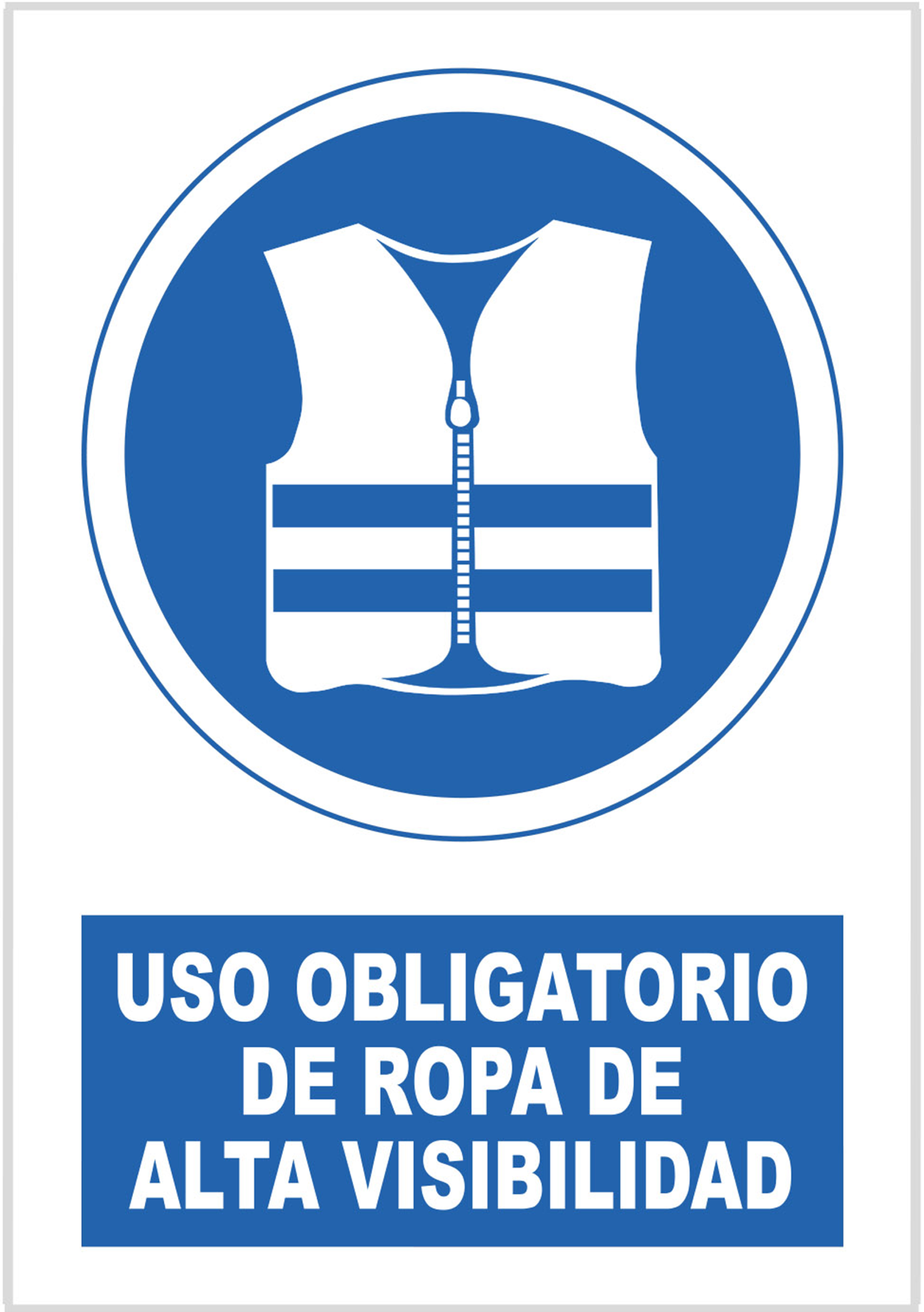 Cartel Uso Obligatorio Ropa Alta Visibilidad 17x25 Cm Leroy Merlin