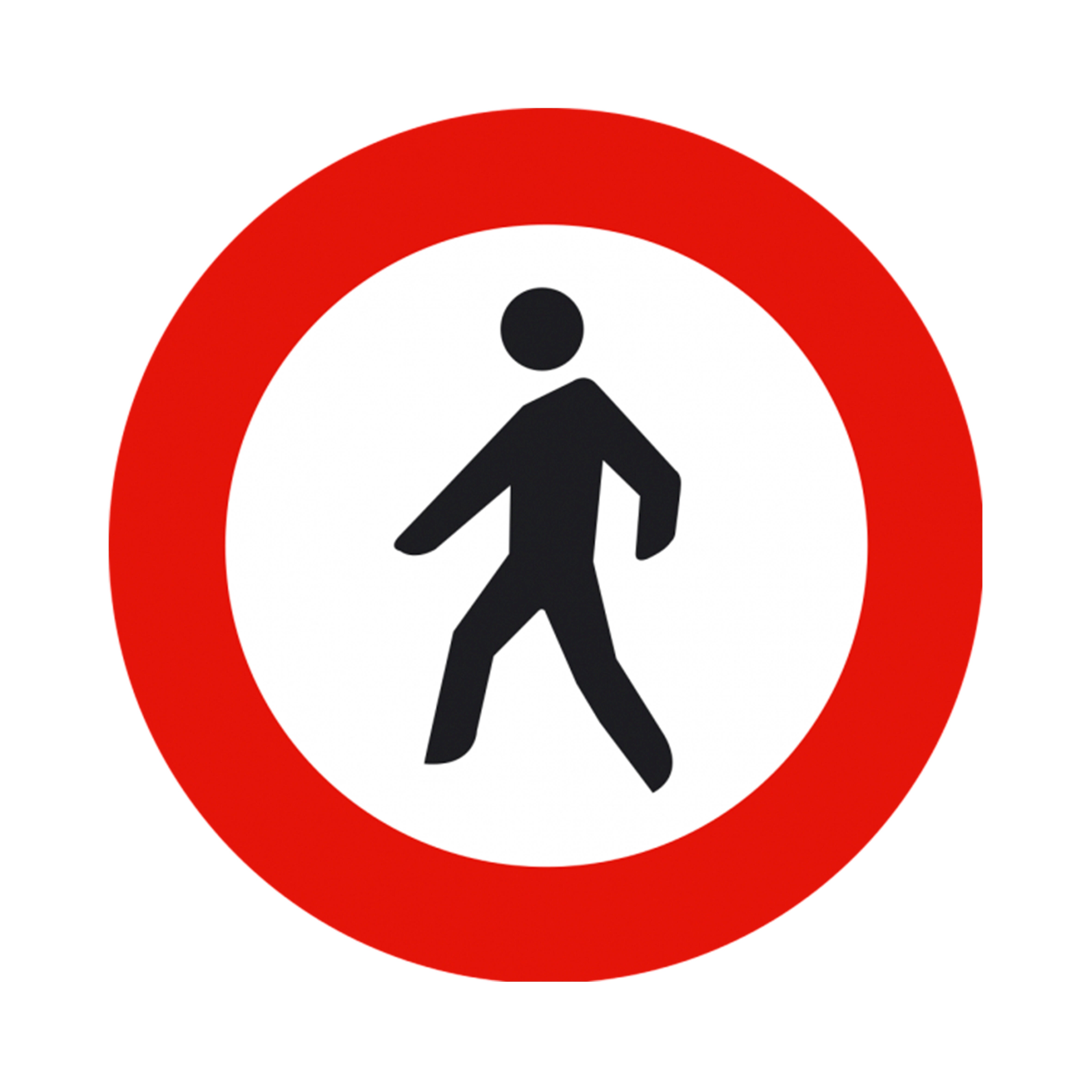 Señal vial prohibido entrada peatones 60x60 cm
