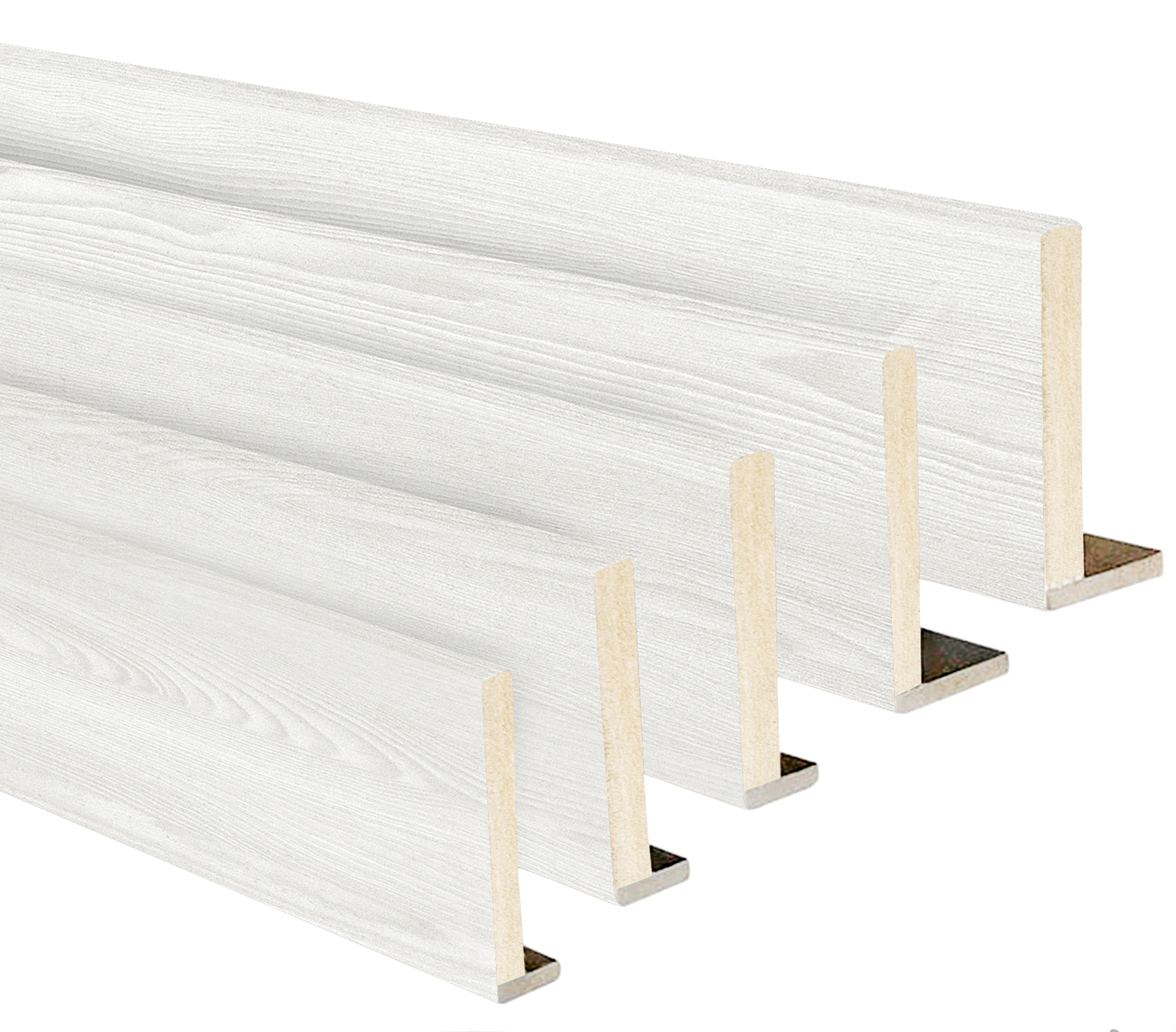 Kit de 5 tapetas en l mdf blanco 80 x 12/10 mm