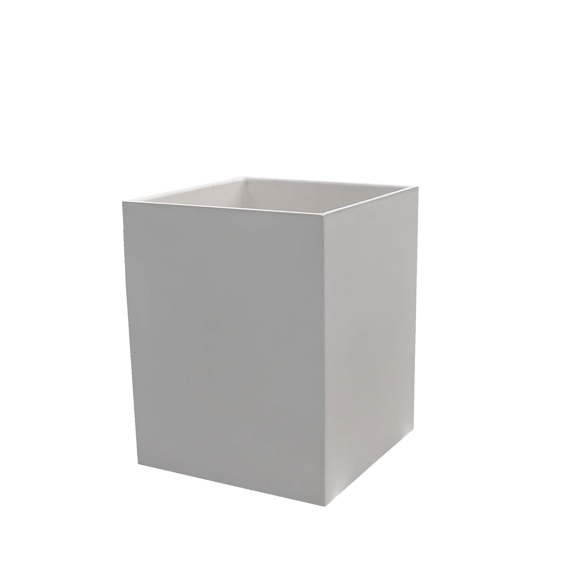 Maceta de hormigón blanco de 38.5x38.5 cm