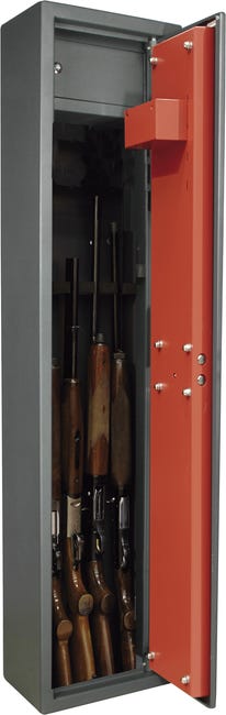Fuera Enfermedad Familiarizarse Armero para escopetas de acero y cierre con llave de 31.5x138x20.5 cm |  Leroy Merlin