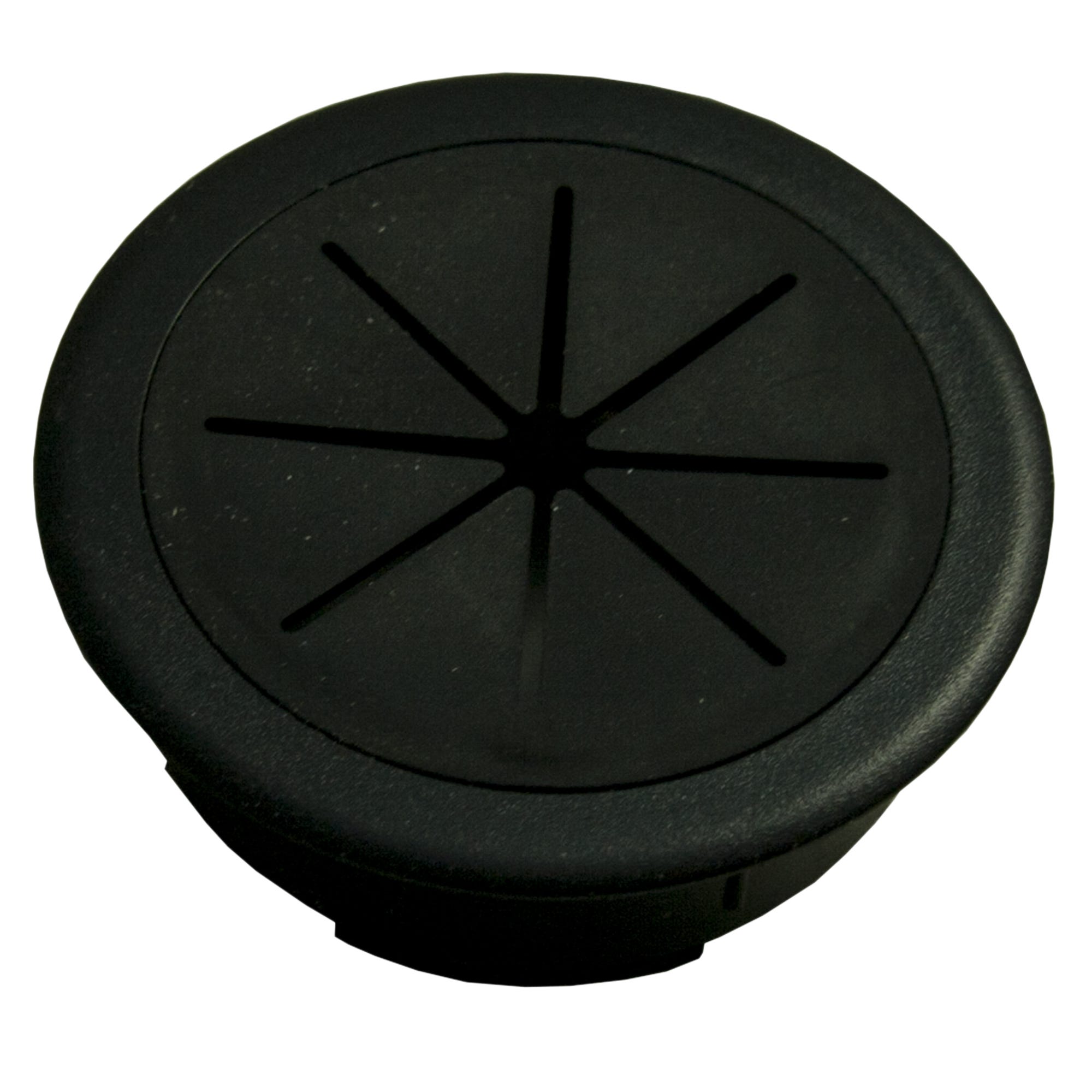 Tapa pasa cable de plástico negra de ø 60 mm