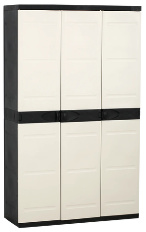 Armario multiusos de 3 puertas con estantes de 108x180x34