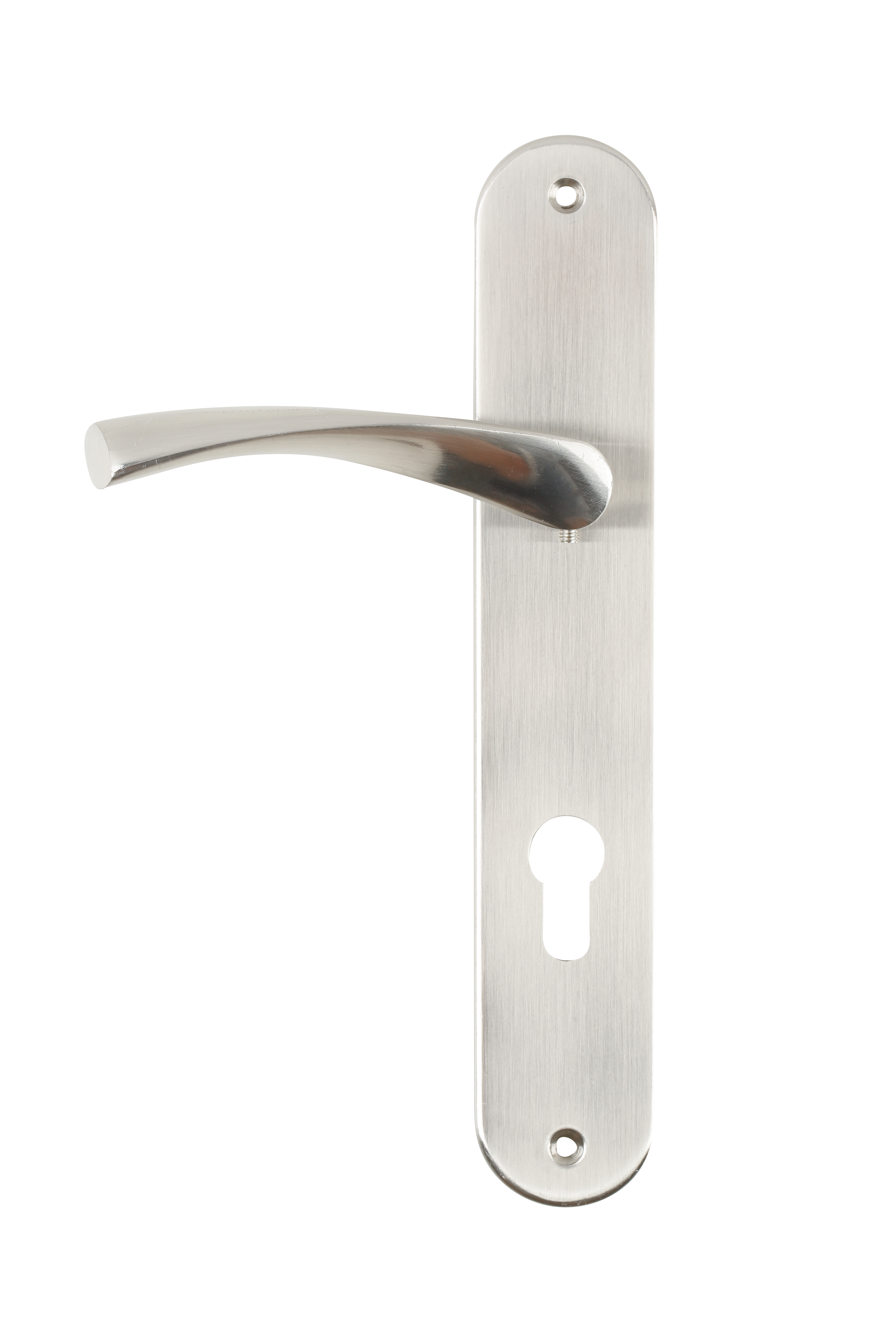 Manilla para puerta serie AROSA 2 en aluminio color niquelado