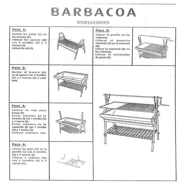 Barbacoa IMEX EL ZORRO para madera y carbón recomendado para 10 personas