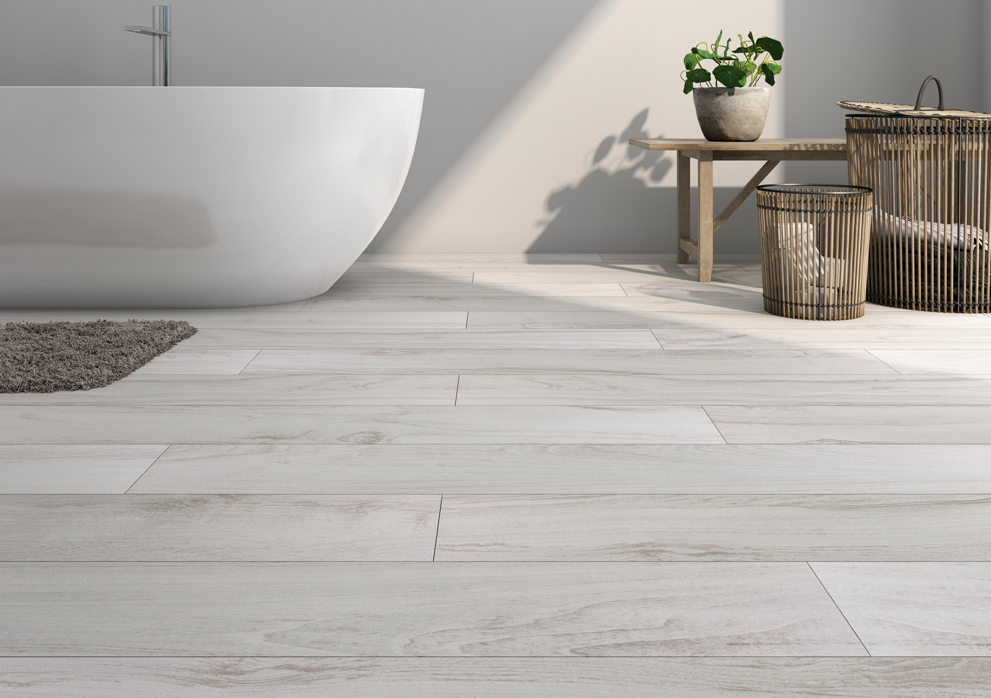 Suelo porcelánico ARTENS Escandinavia 20x120 cm gris interior | Leroy ...