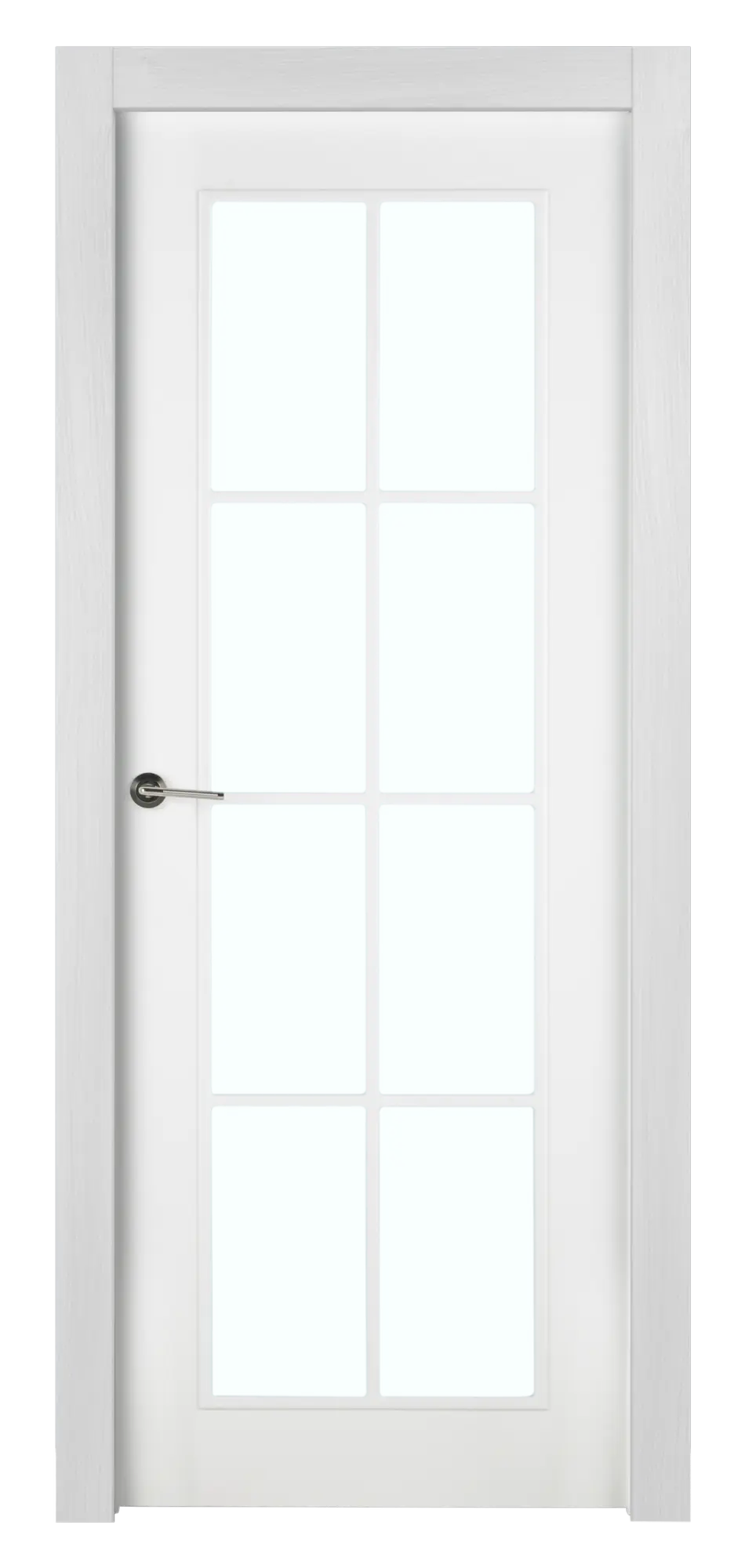 Puerta marsella plus blanco apertura derecha con cristal 9x82.5cm