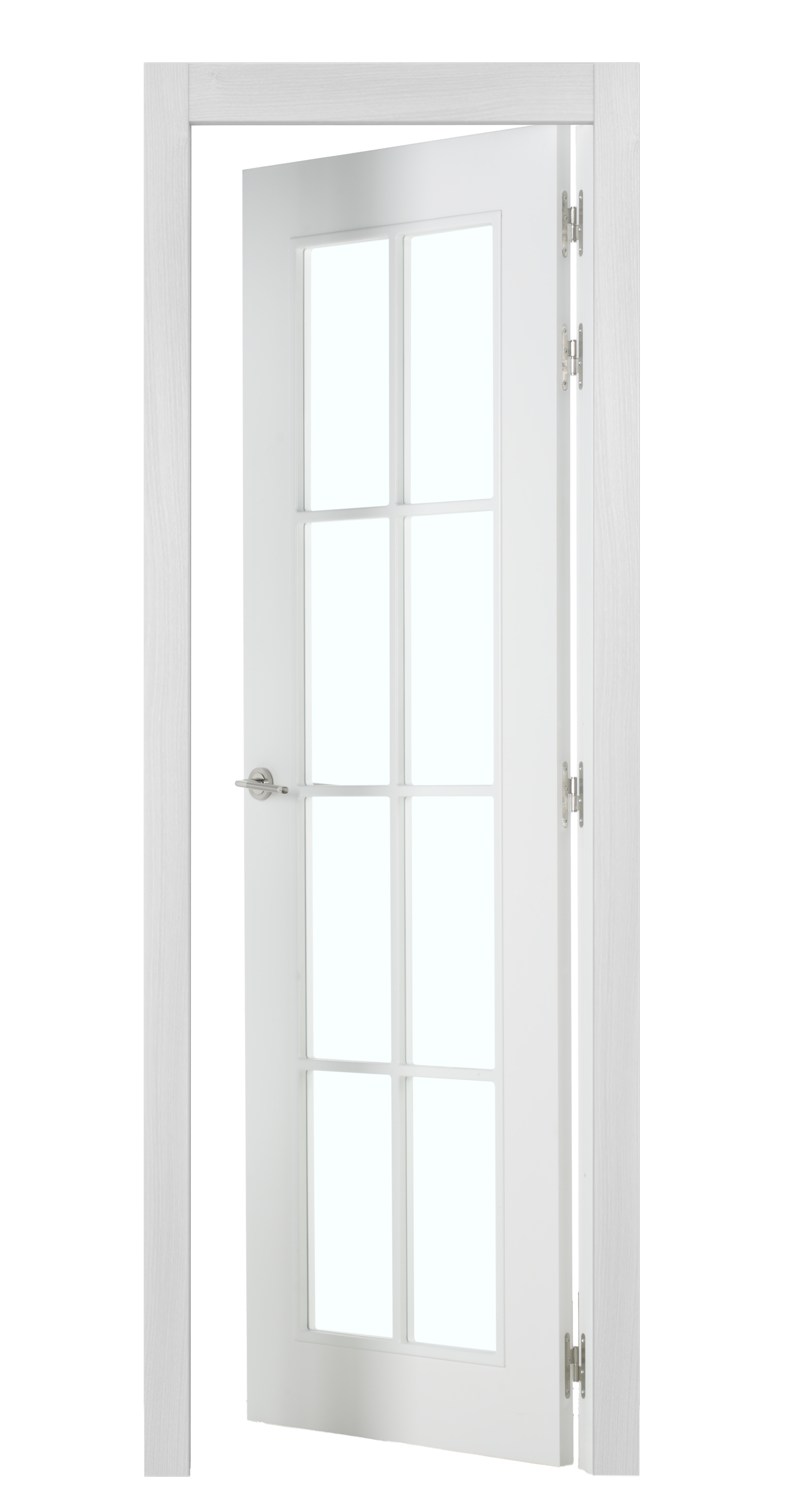 Puerta marsella plus blanco apertura derecha con cristal 9x62.5cm