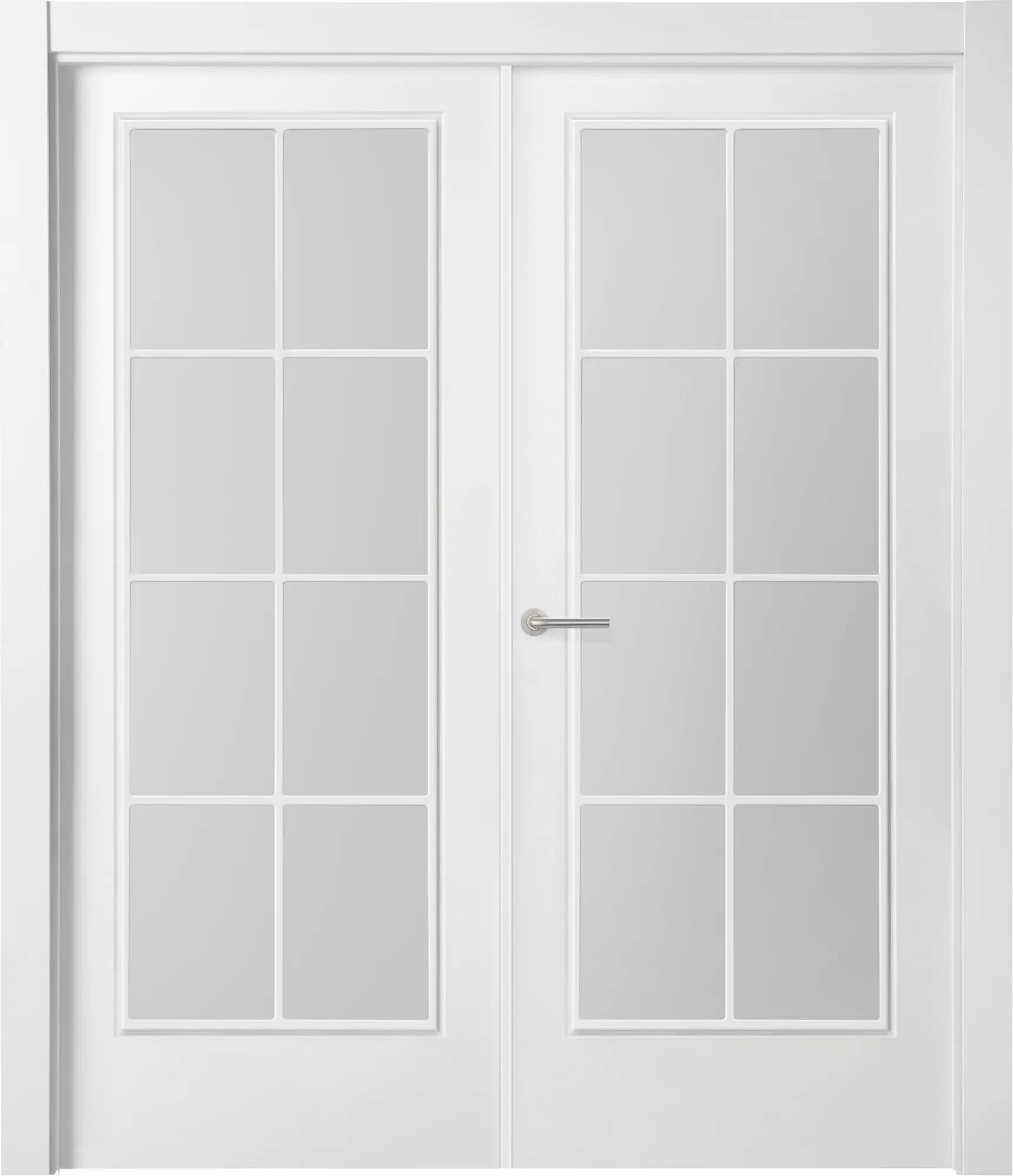 Puerta marsella plus blanco apertura derecha con cristal 9x125cm