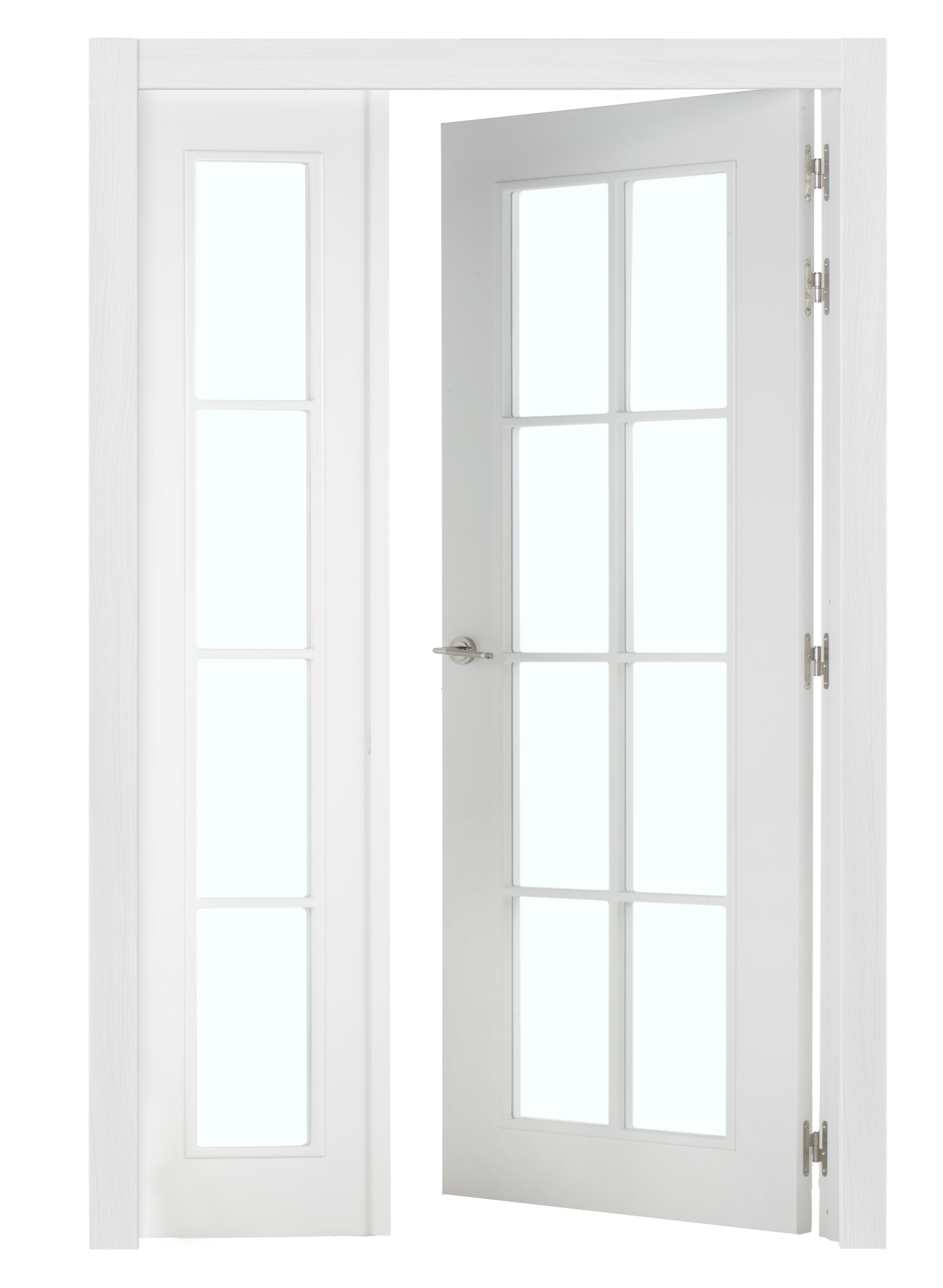 Puerta marsella plus blanco apertura derecha con cristal 9x115cm