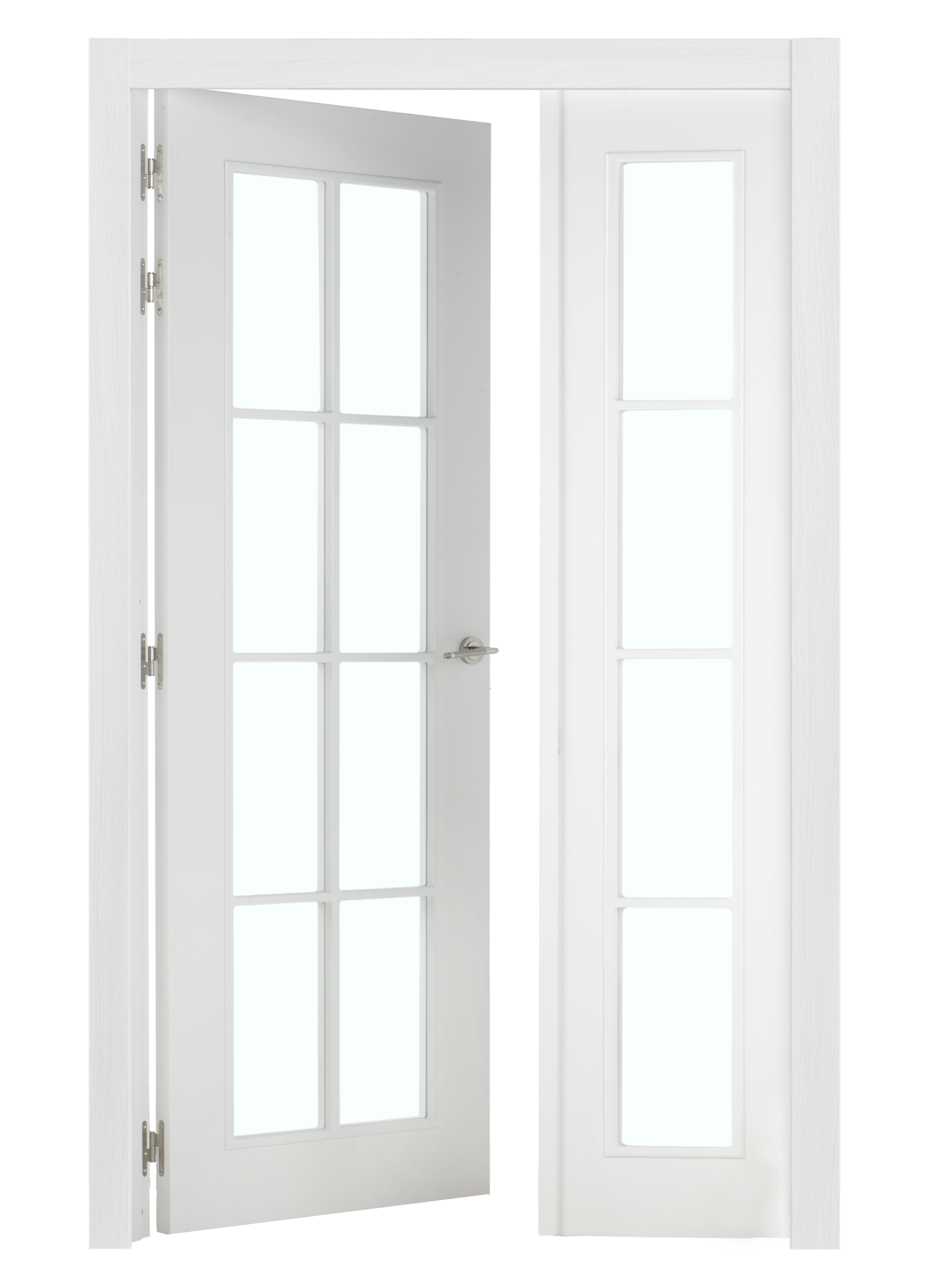 Puerta marsella plus blanco apertura izquierda con cristal 9x105cm