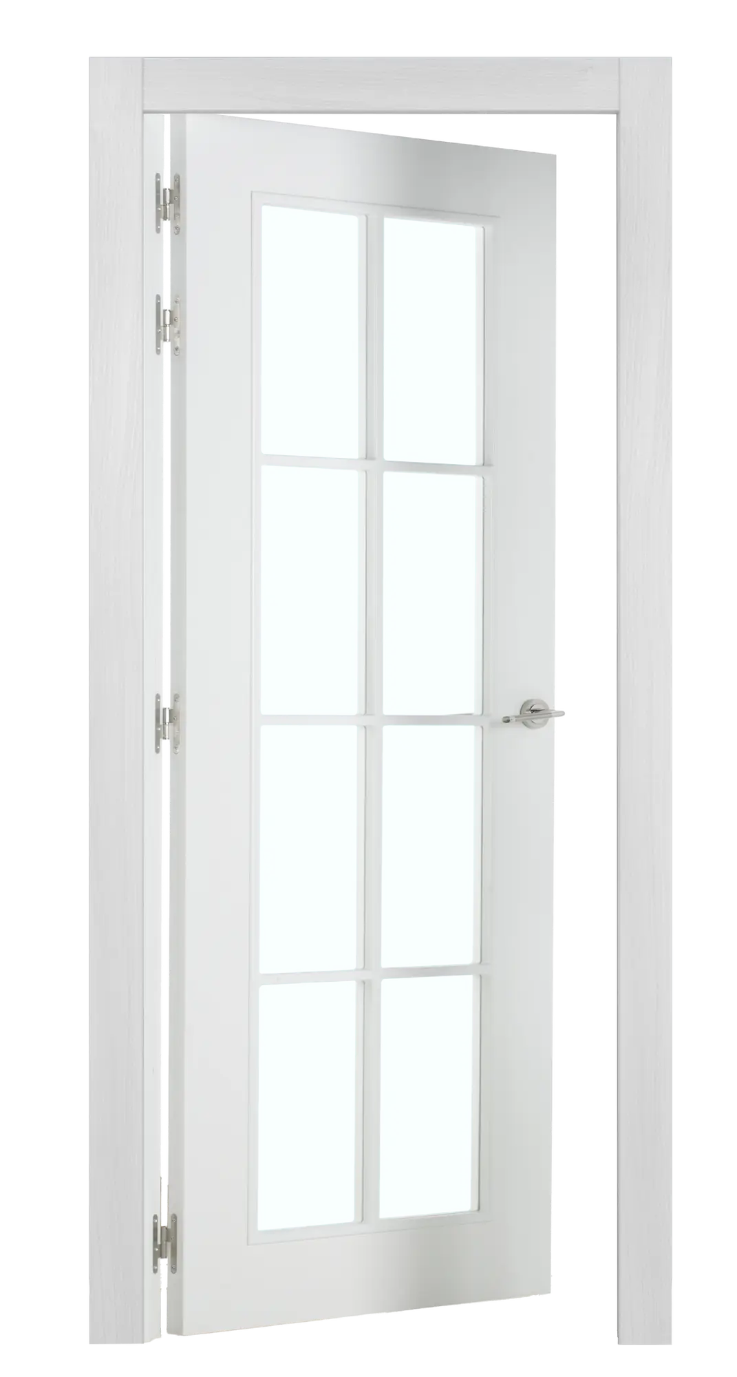 Puerta marsella plus blanco apertura izquierda con cristal 9x92.5cm