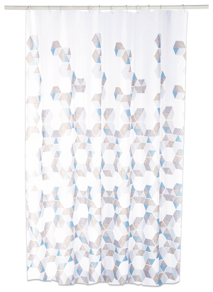 Cortina de ducha Poliéster ROMANA 180x180cm Terracota transparente MSV