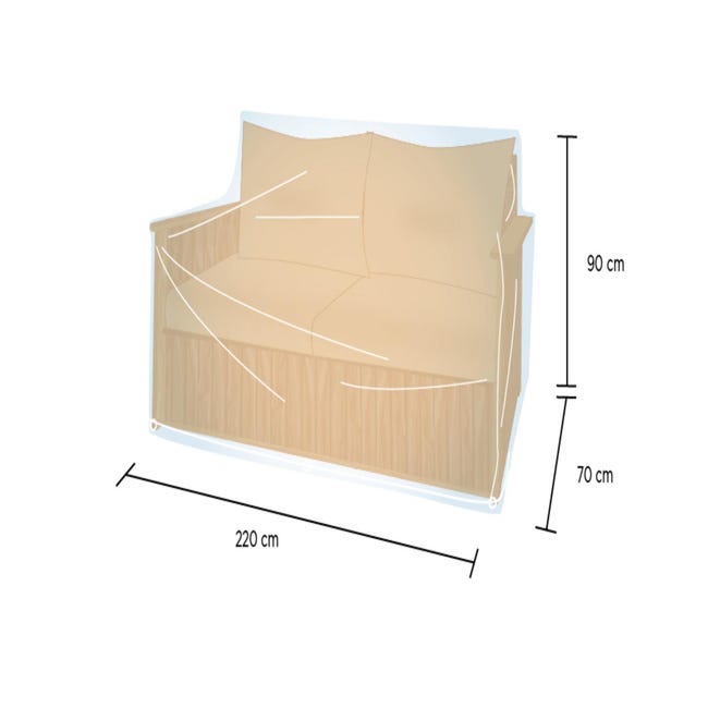 Funda de protección para sillón de dos plazas de PVC 220x70x90cm | Leroy  Merlin