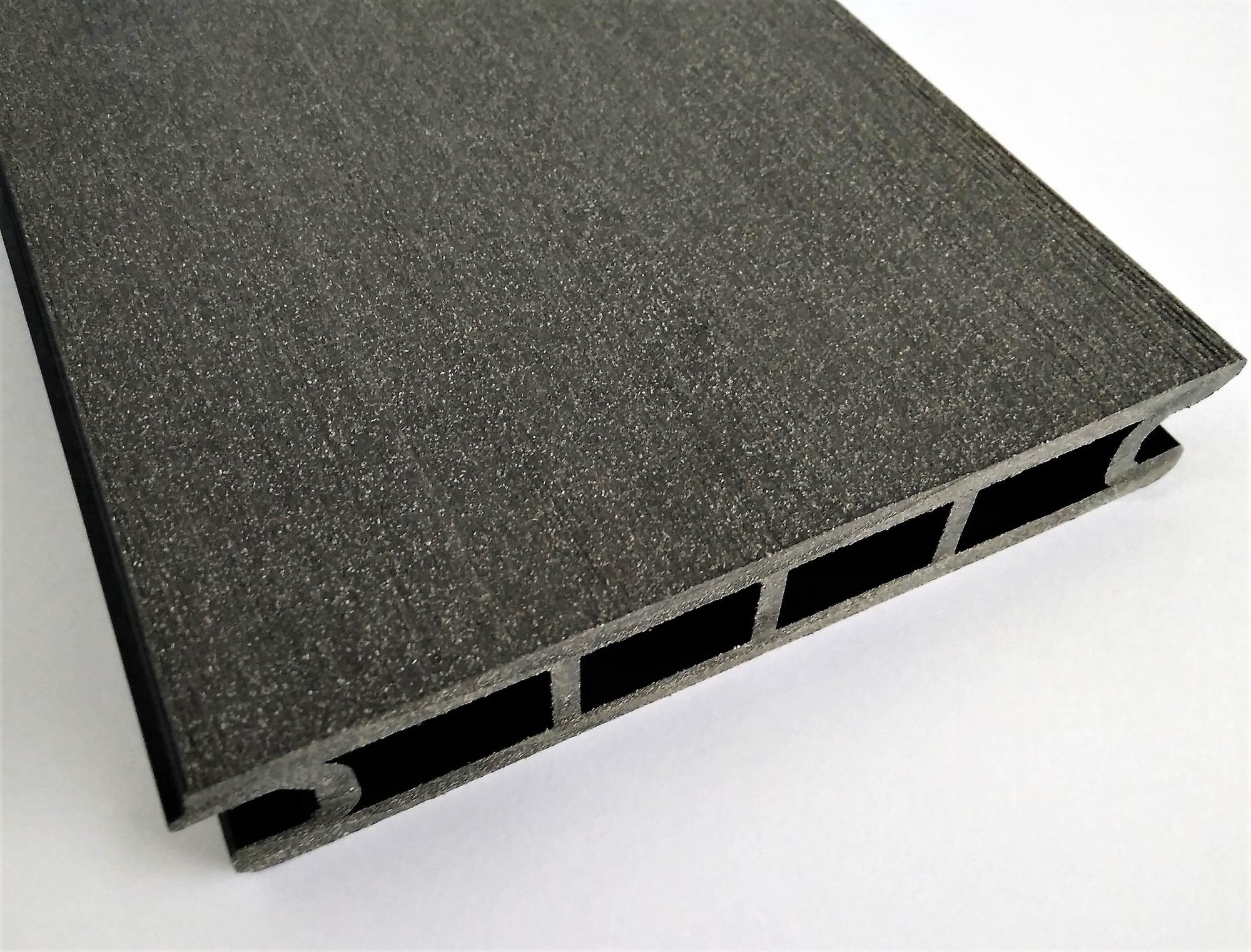 Lama de fachada cwall composite negro 14x230 cm y 22.5 mm