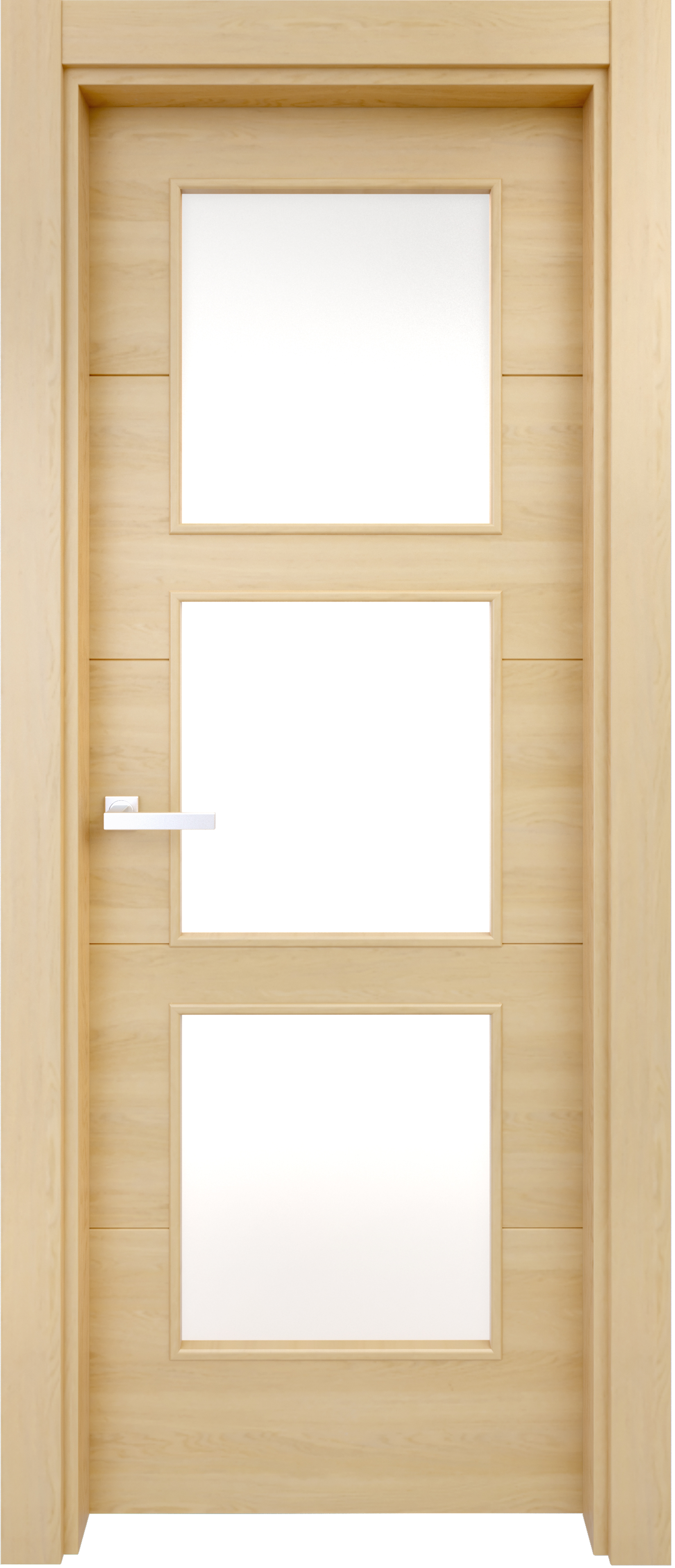 Puerta berna roble apertura izquierda con cristal 9x62.5cm
