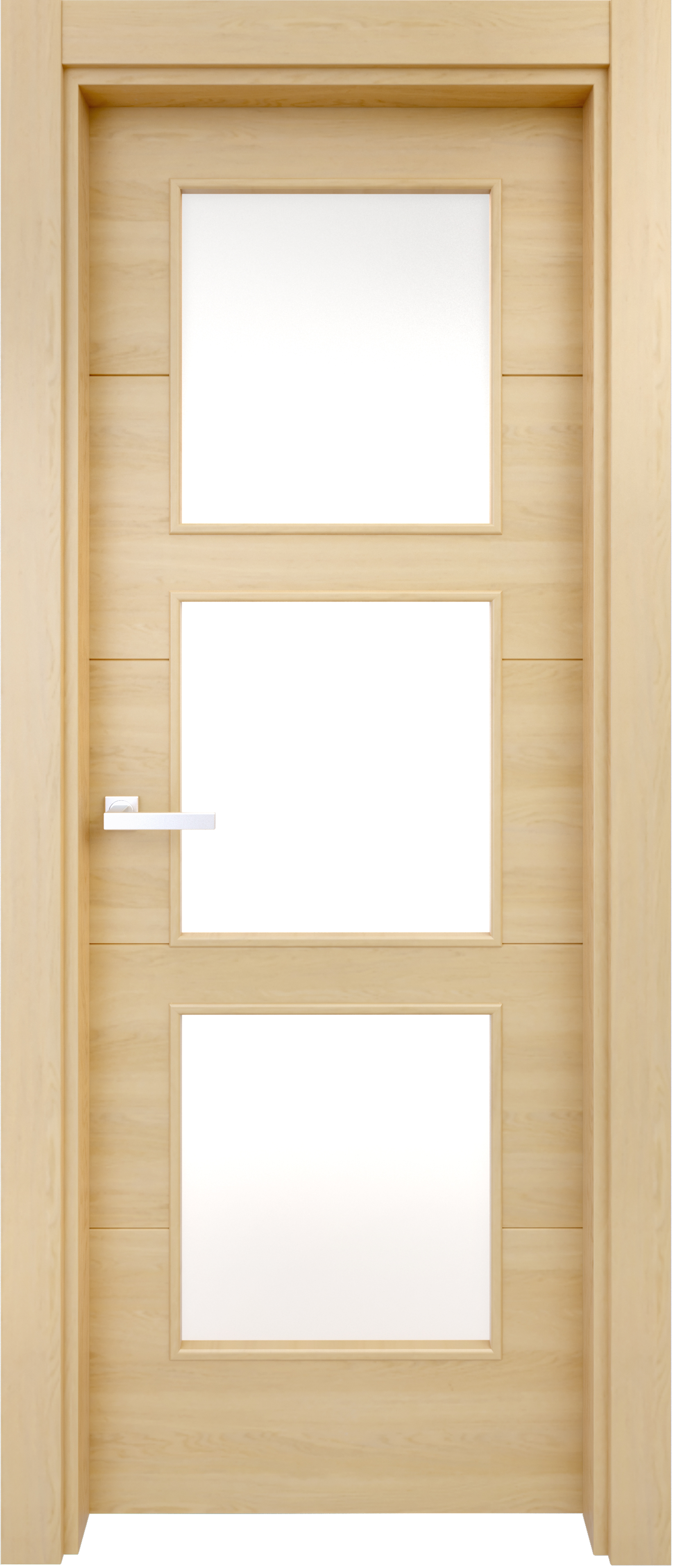 Puerta individual con marco berna roble miel line roble derecha con cristal de 6