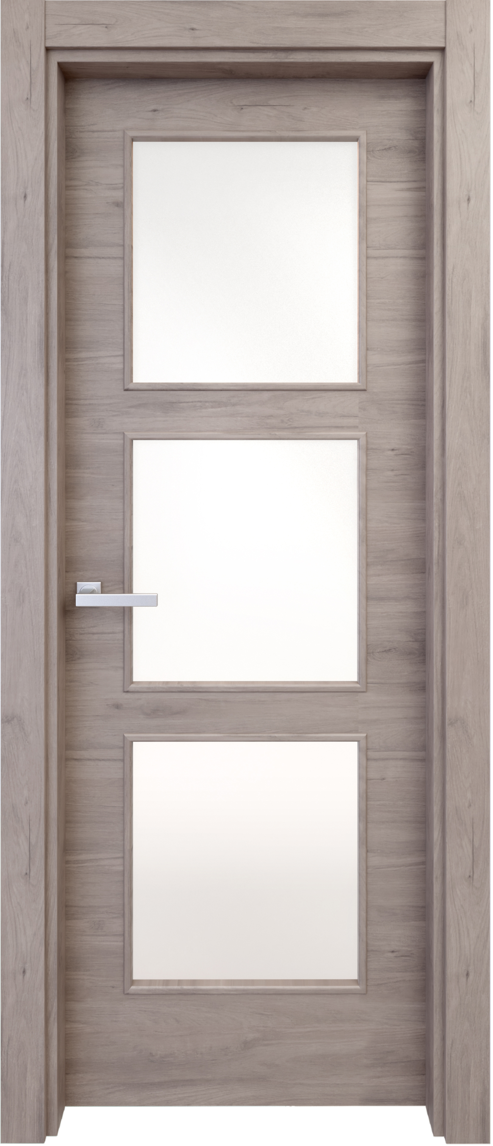 Puerta oslo roble gris apertura derecha con cristal 9x72.5cm de la marca CASTALLA